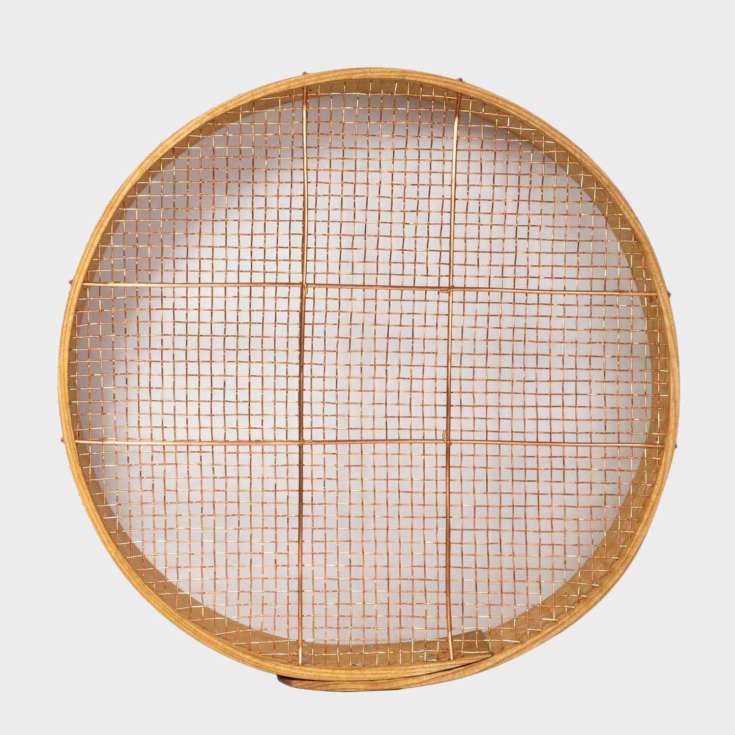 Handmade Bent Ash and Copper English Garden Riddle and Sieve