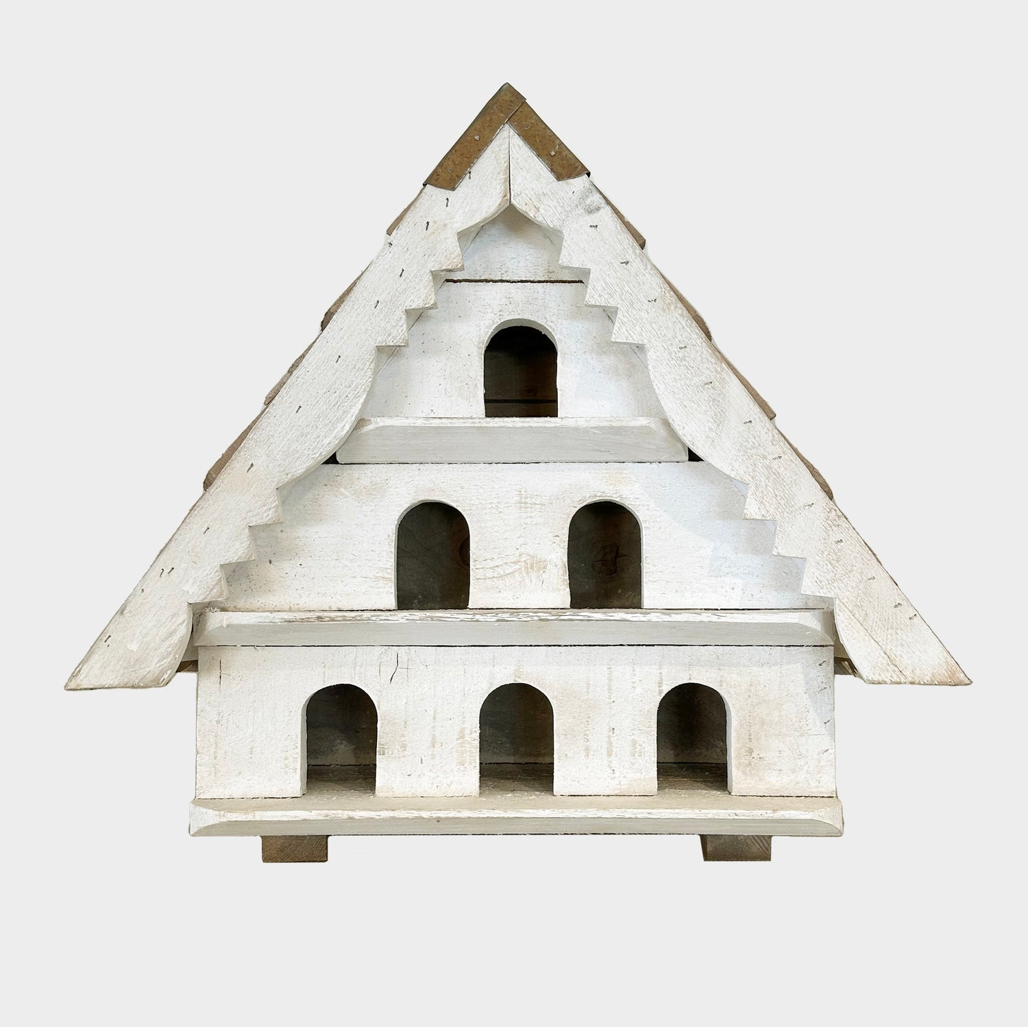 English 3 Tier Handmade Birdhouse in Reclaimed Pine