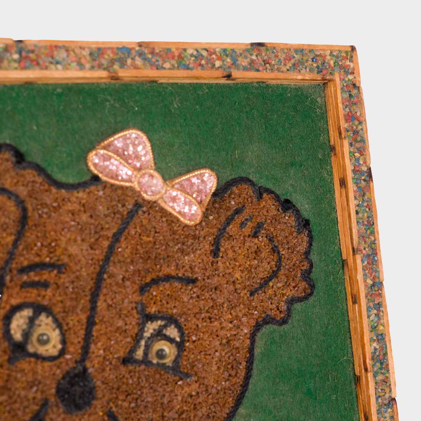 Vintage Teddy Bear Sand Art Painting