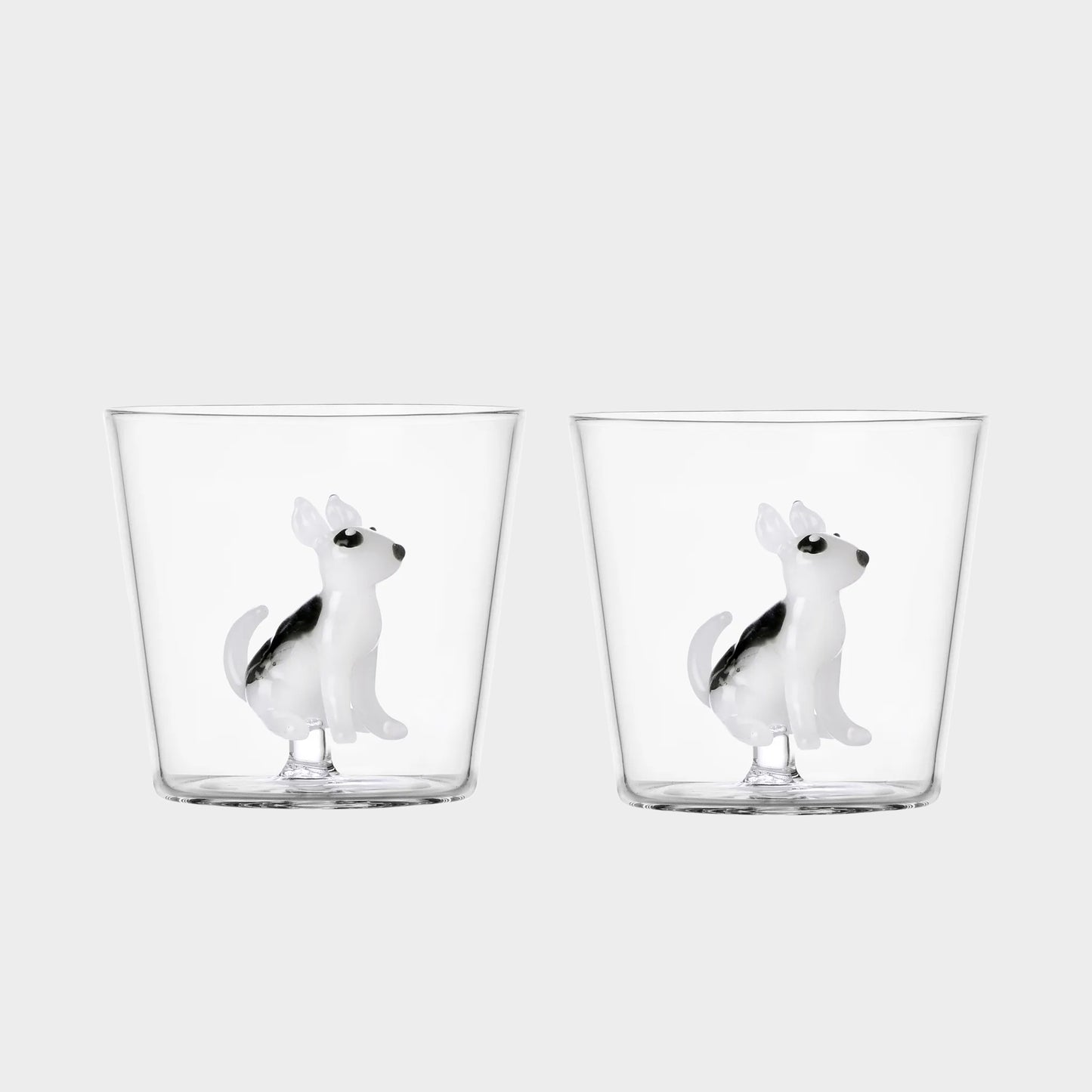 Italian Dog Glass Tumbler Set