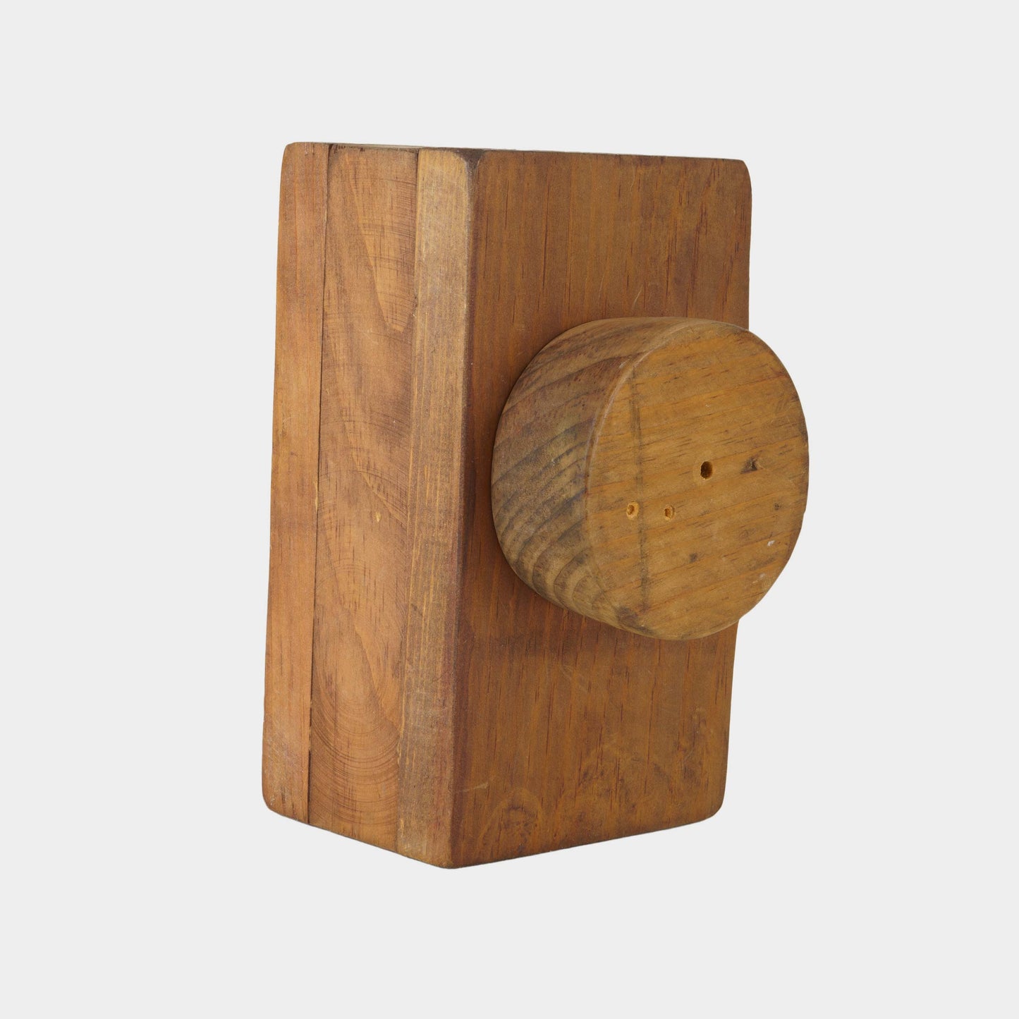 Vintage Folk Wood Camera Sculpture