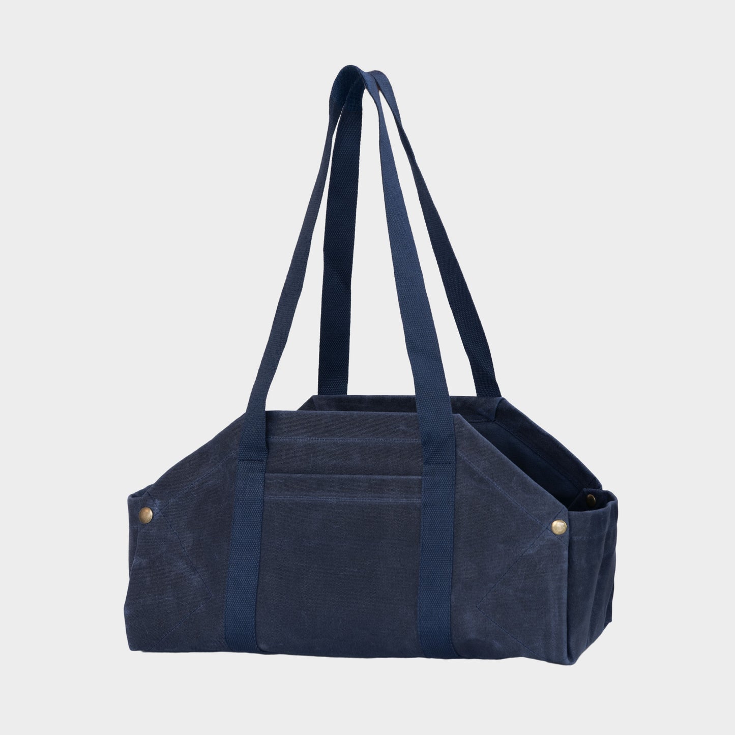 Gardenheir Waxed Canvas Origami Harvesting Trug/Tote in Navy