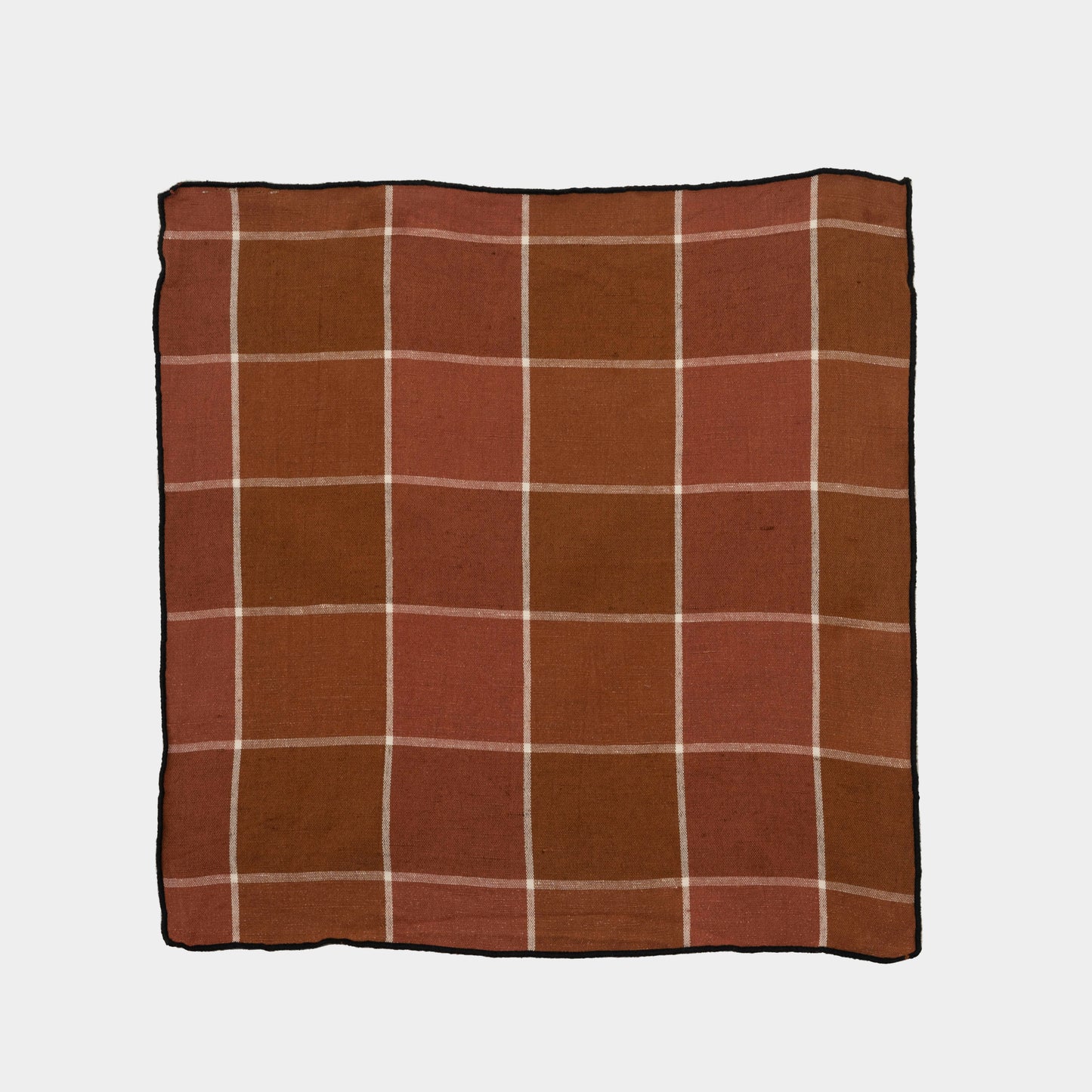 French Linen Napkin in Windowpane Plaid