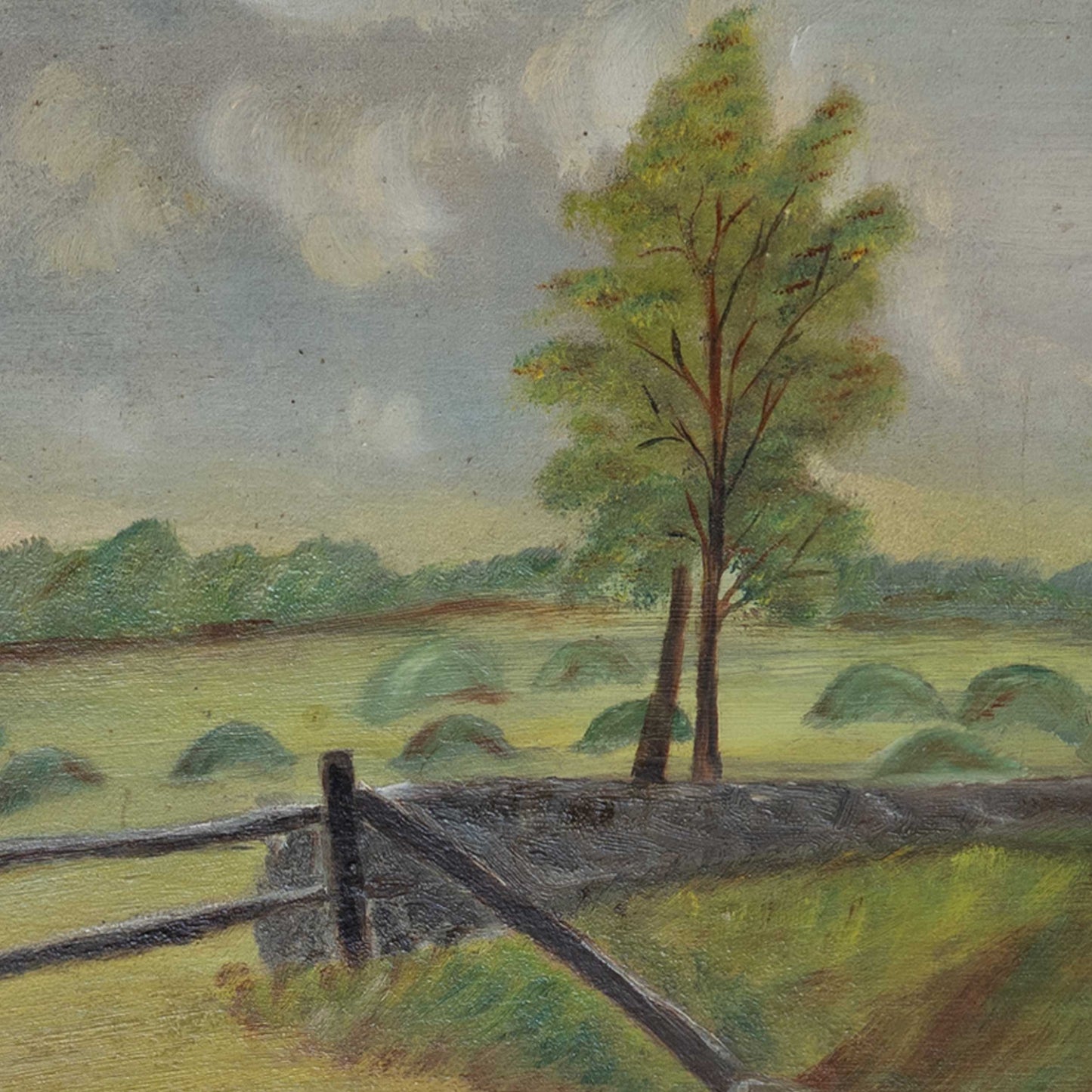Antique Painting of Countryside, Maryland, 1800s