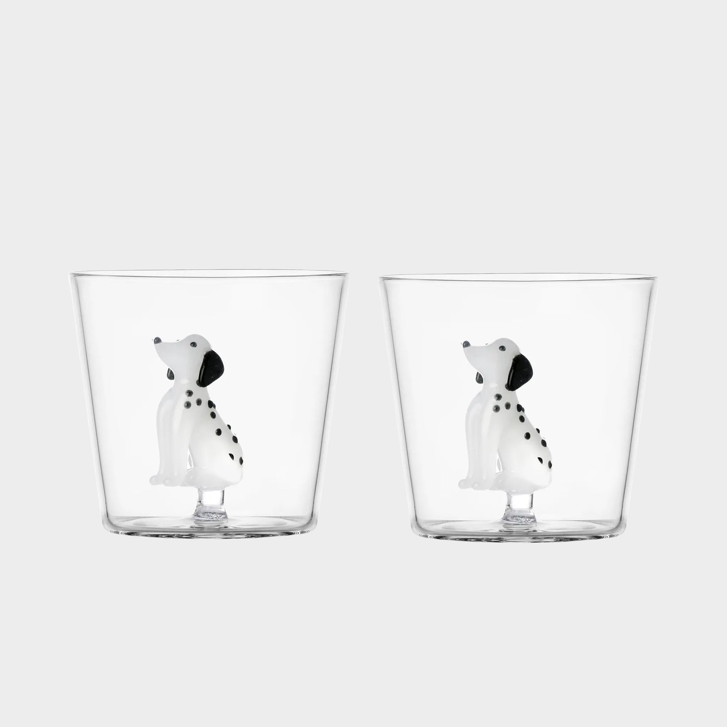 Italian Dog Glass Tumbler Set