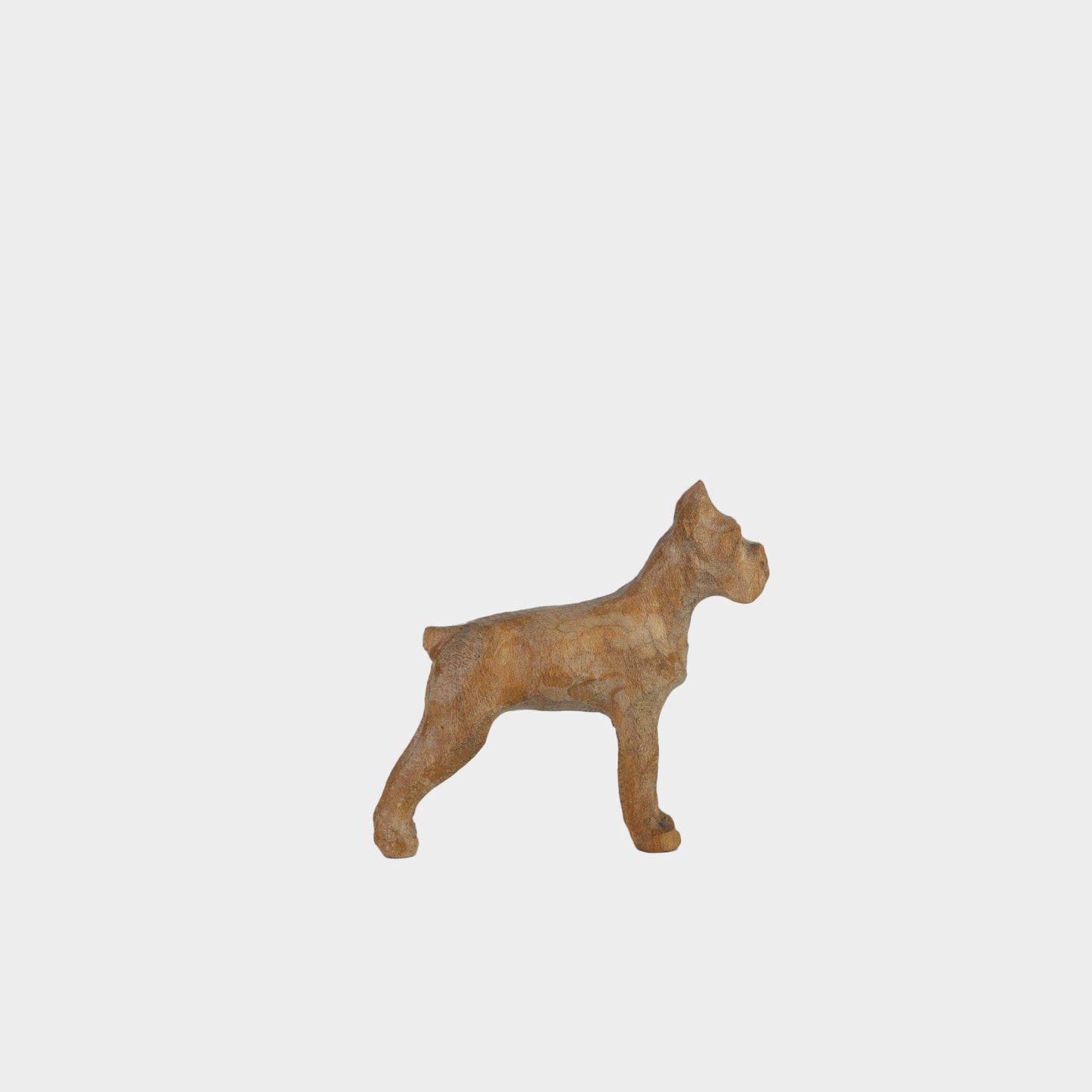 Vintage Carved Wooden Dog, 1950s