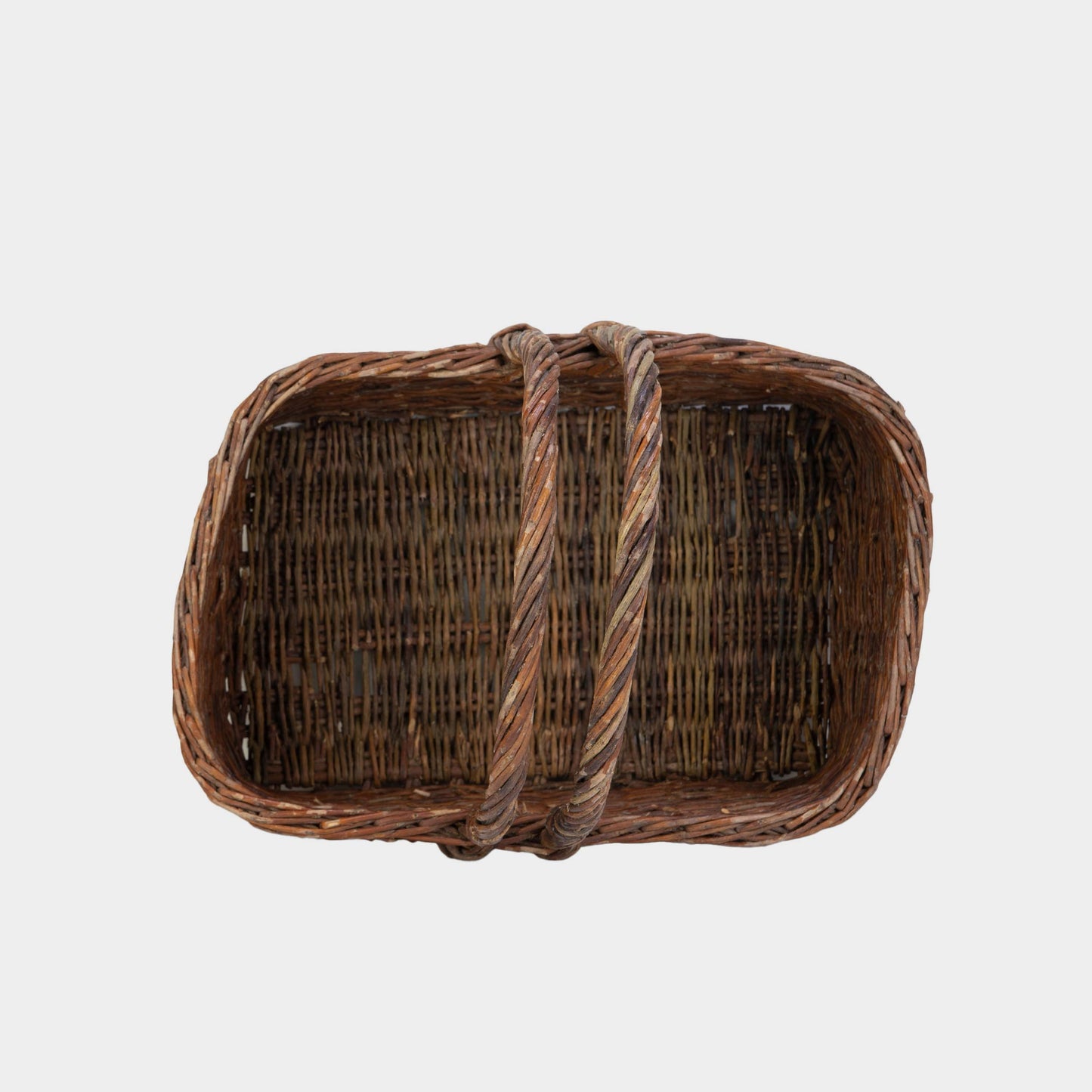 Vintage Early American Double Handled Basket