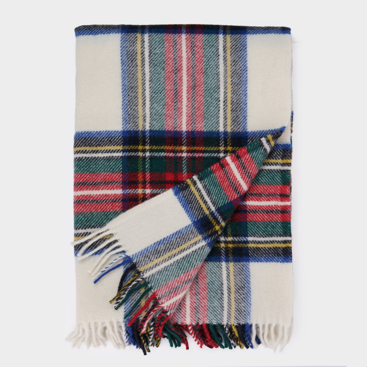 English New Wool Fringed Throw - Dress Stewart