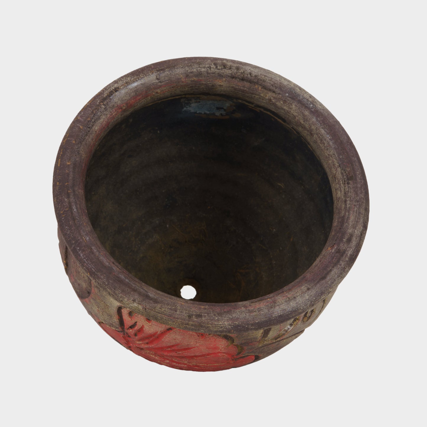 Vintage Arts and Crafts Pot with Poppy Motif