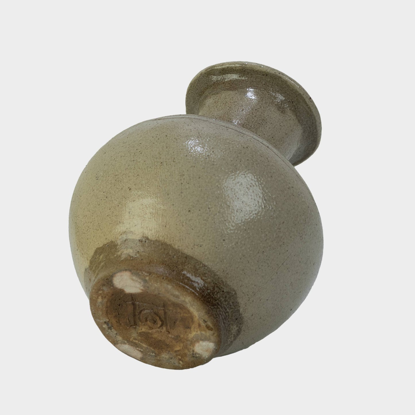 Vintage Etched Stoneware Vase