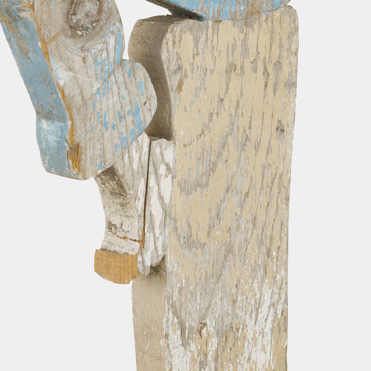 Vintage Folk Wood Cutout of Farm Boy