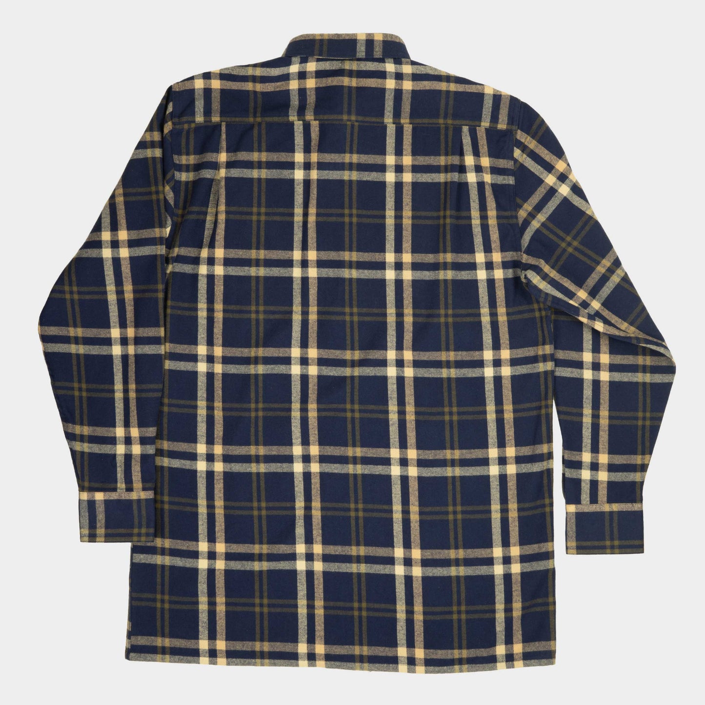 Le Laboureur French Flannel Long Work Shirt in Blue