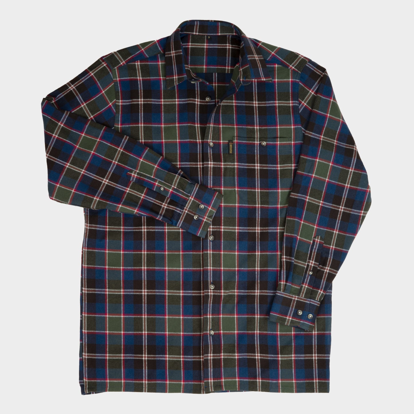 Le Laboureur French Flannel Long Work Shirt in Multi