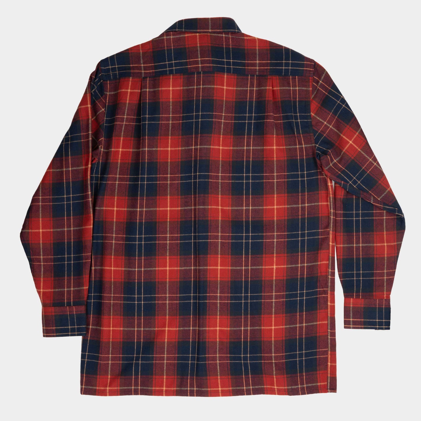 Le Laboureur French Flannel Long Work Shirt in Red