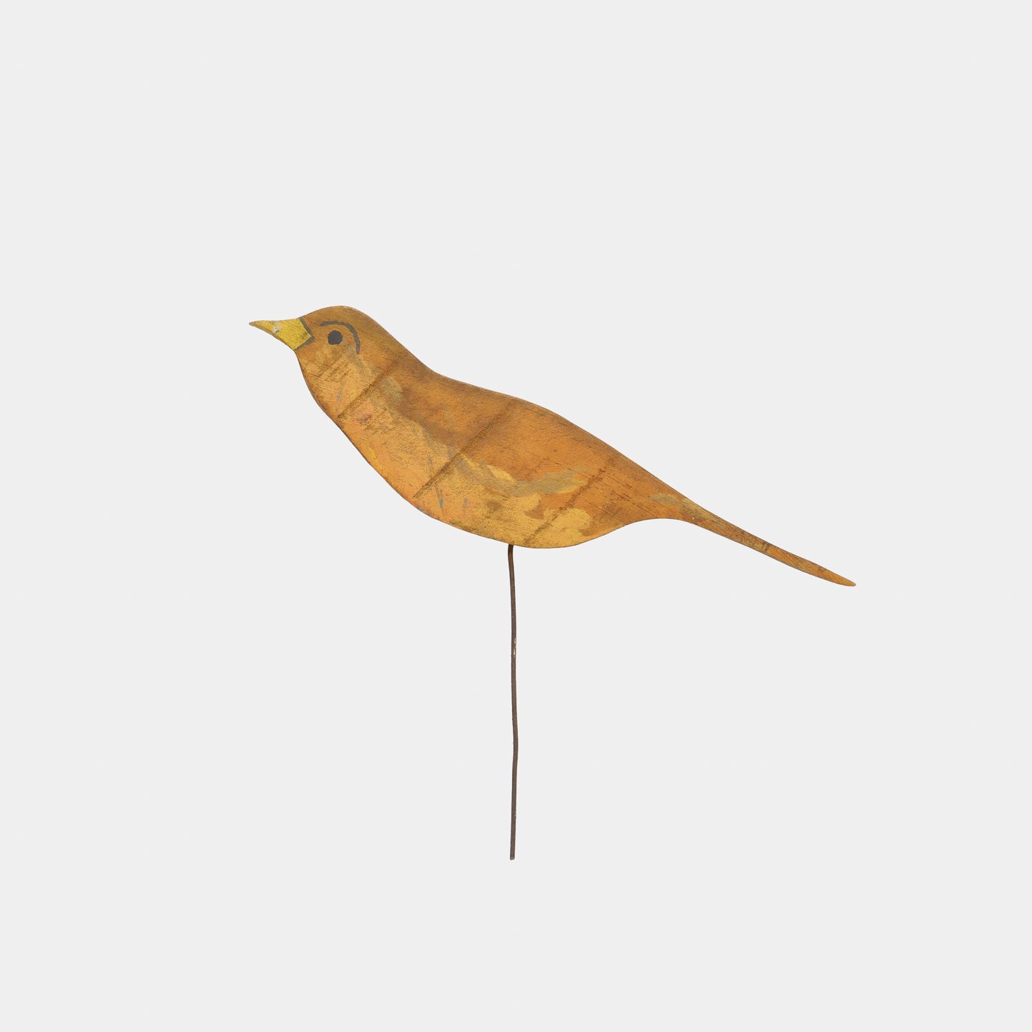 Vintage Folk Carved Bird for Potted Plants