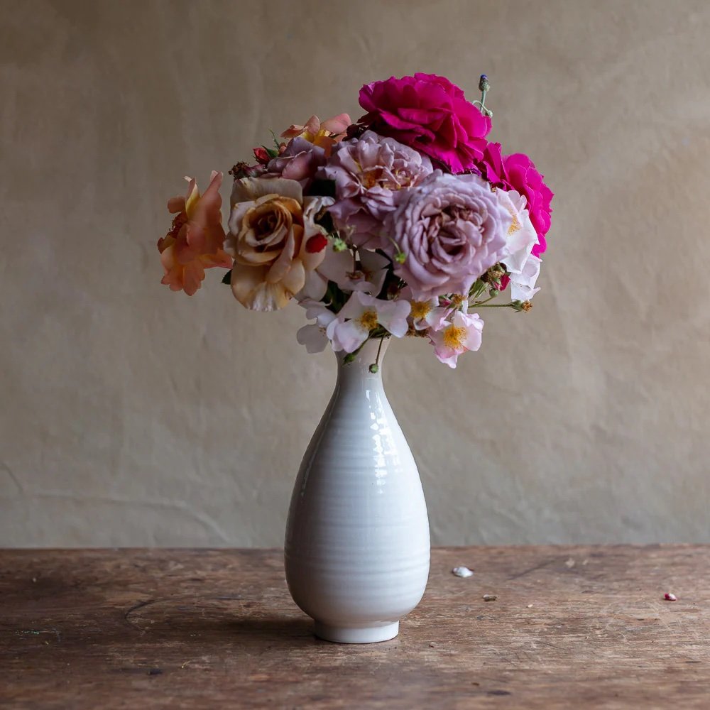 Frances Palmer Creamware Hand cast Bud Vase #4