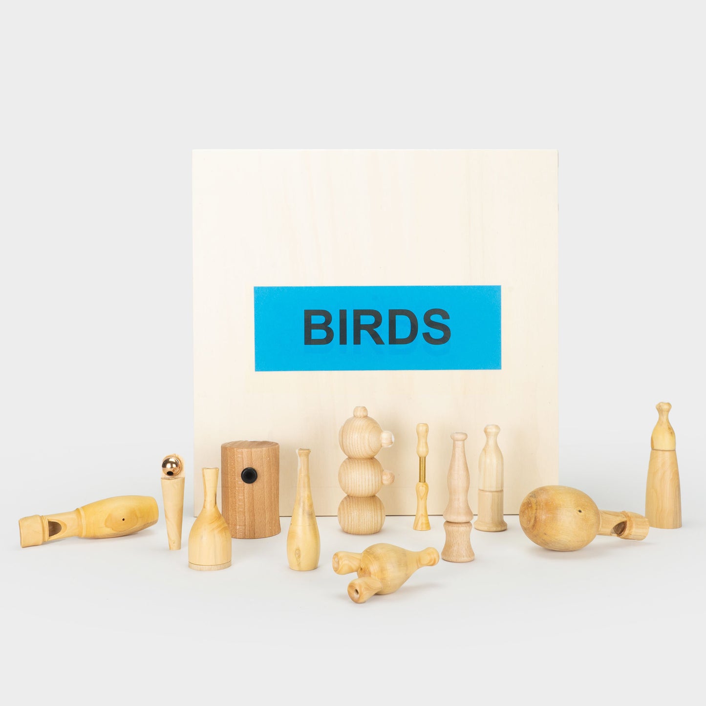 Handmade Wooden Bird Calls - Nests of America- Set of 12