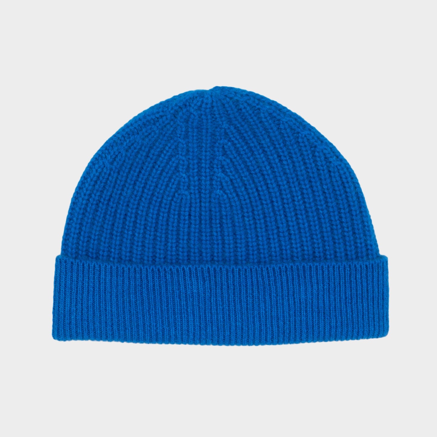Himalayan Cashmere Fisherman Ribbed Beanie - Marine Palette