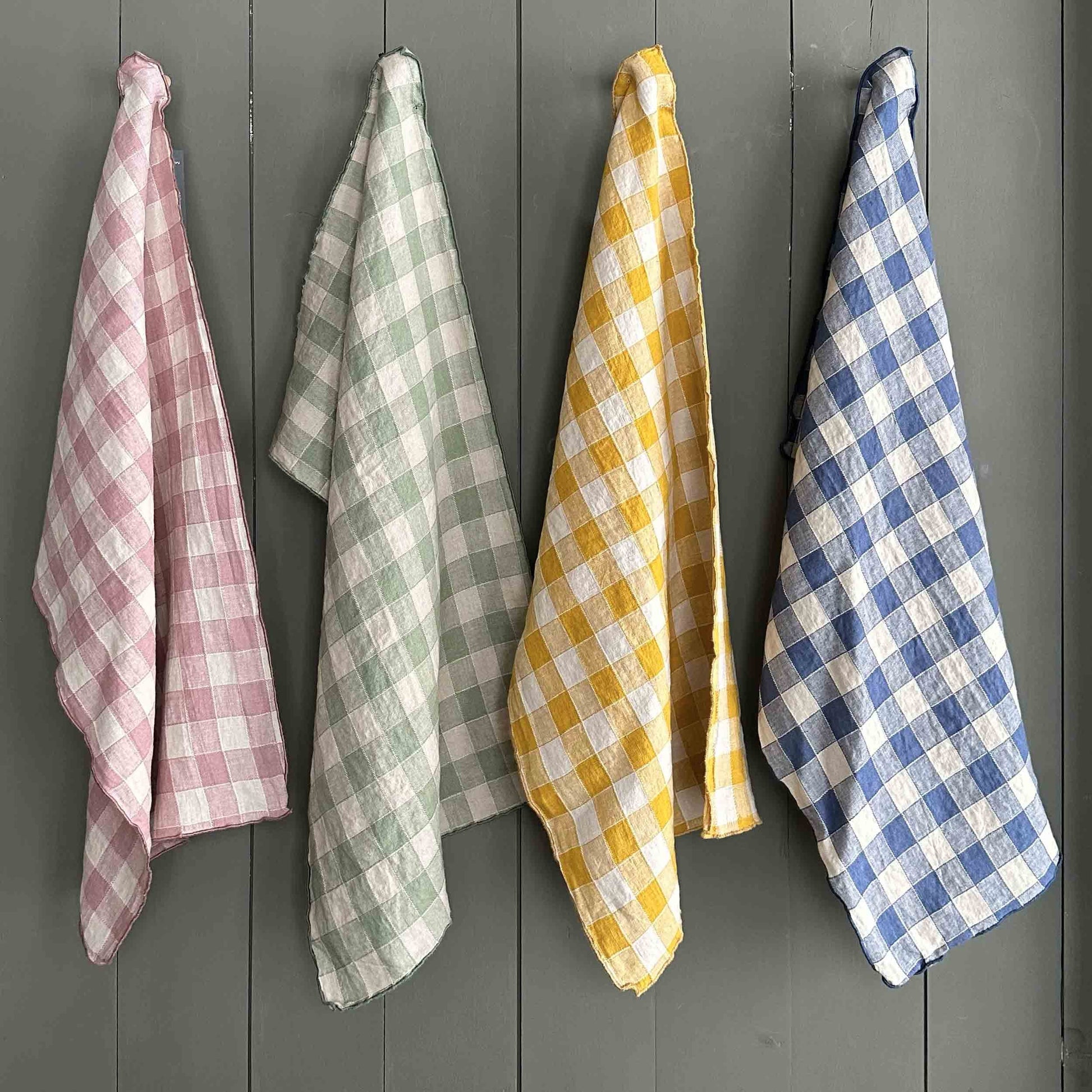 French Linen Kitchen Towel in Gingham