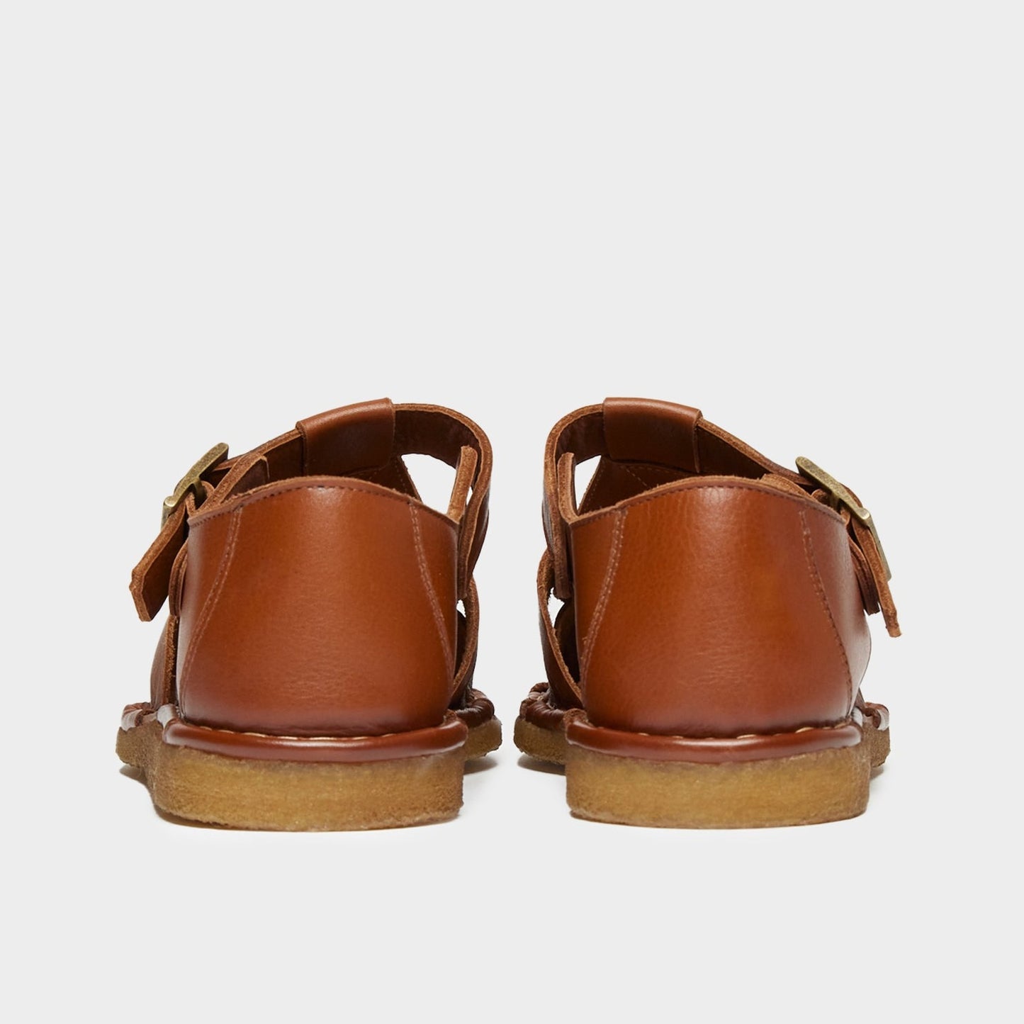 Todd Snyder x Gardenheir Leather Fisherman Sandals in Cognac