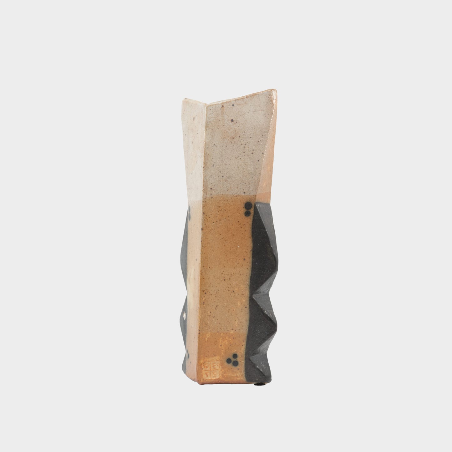 Vintage Pair of Geometric Sculptural Vessels, 1970s