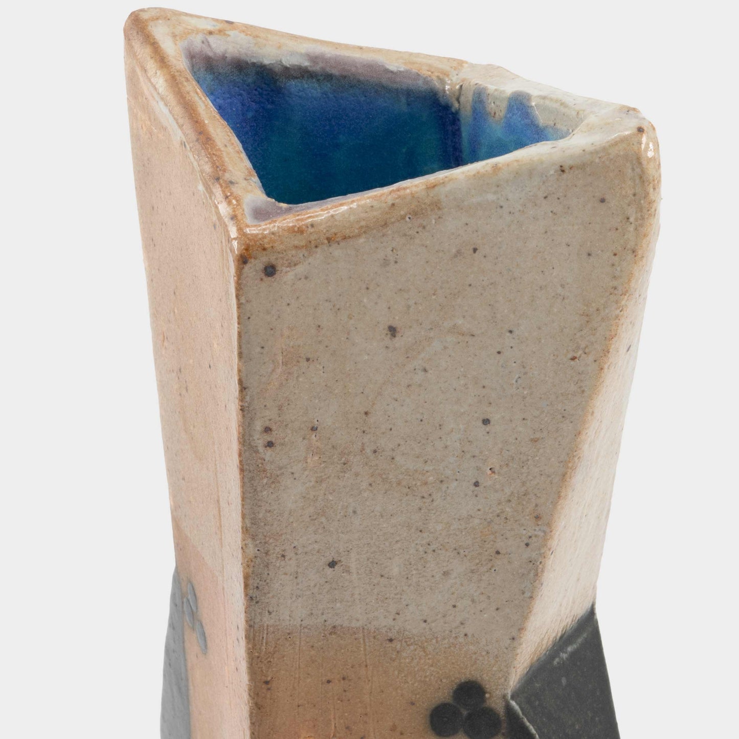 Vintage Pair of Geometric Sculptural Vessels, 1970s
