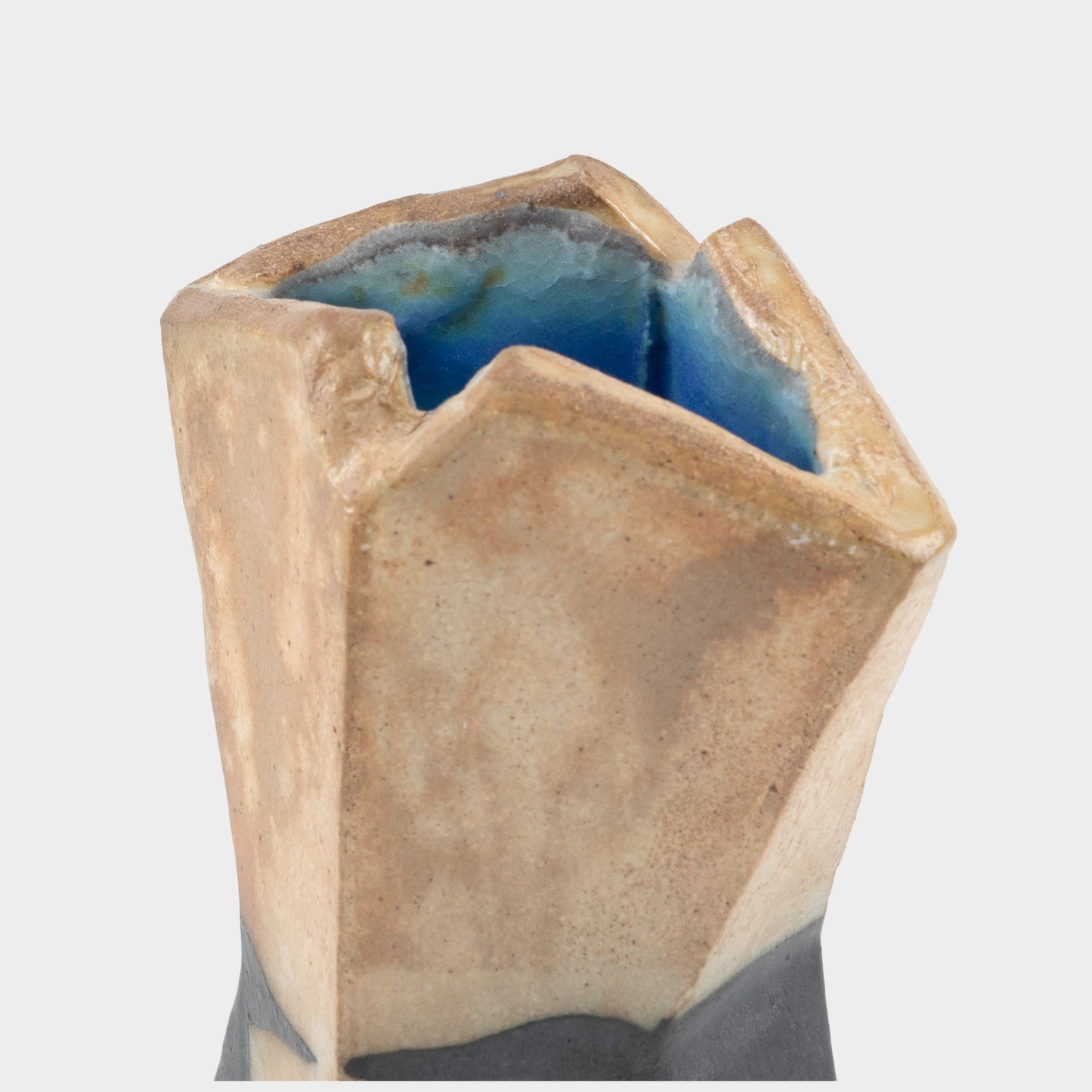 Vintage Pair of Geometric Sculptural Vessels, 1970s