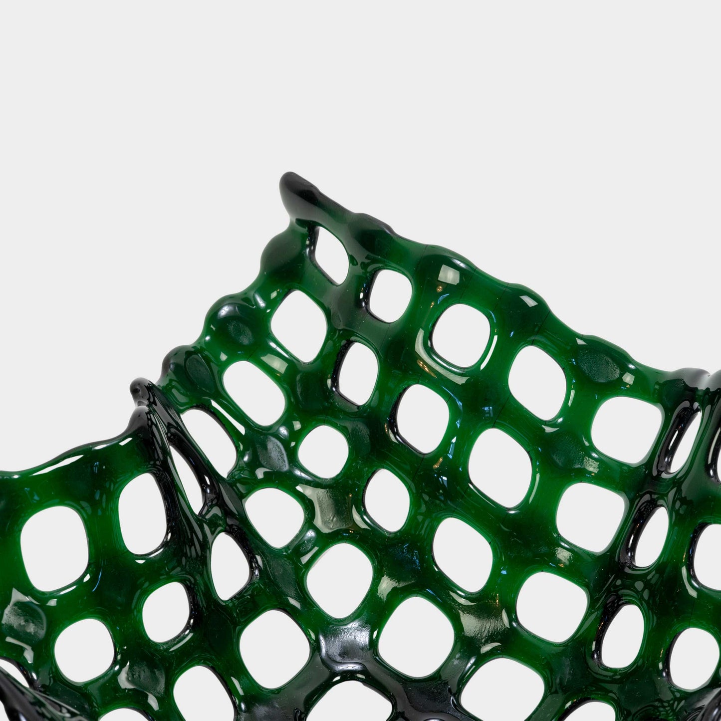 Vintage Glass Lattice Bowl
