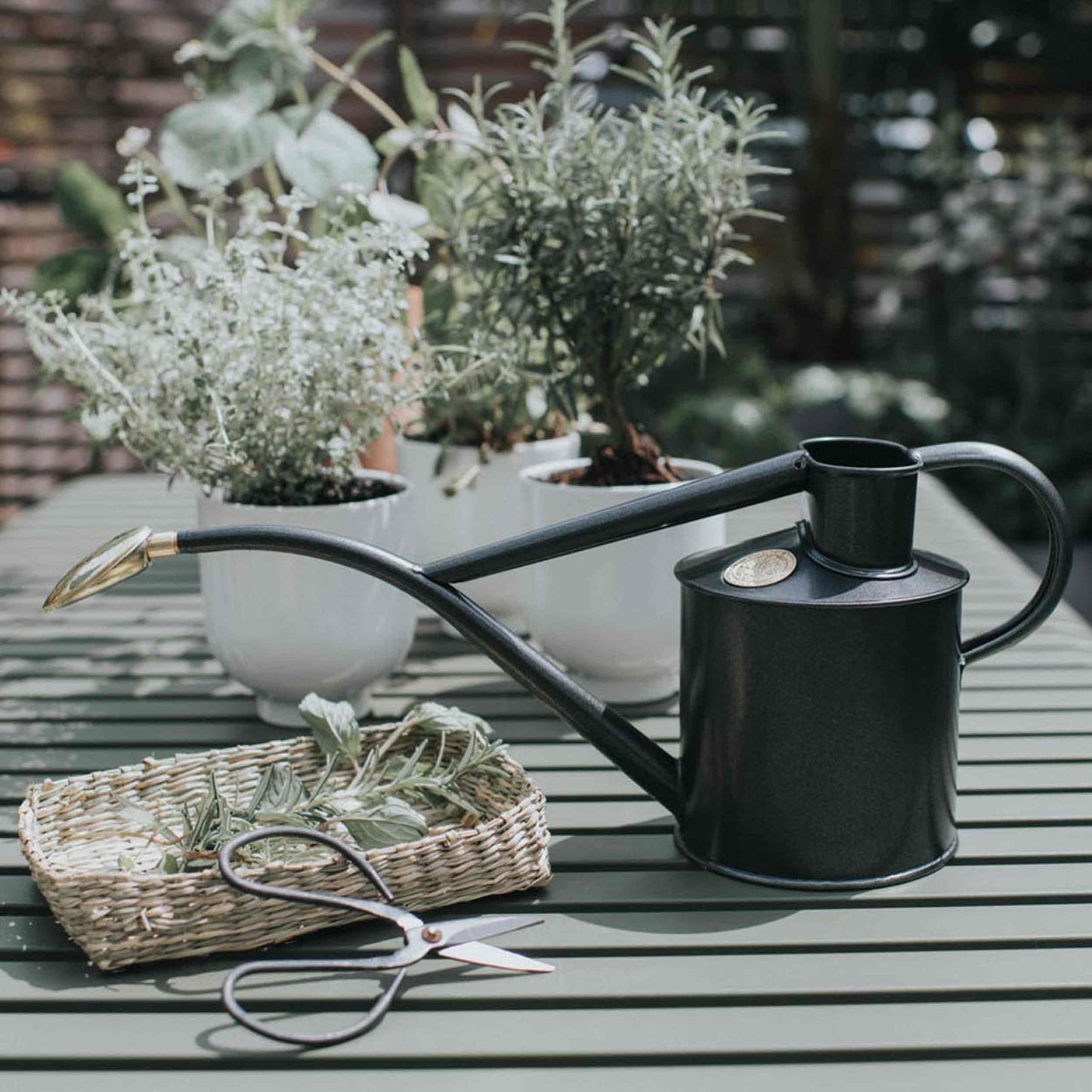 Haws England 1 Liter Metal Watering Can in Graphite