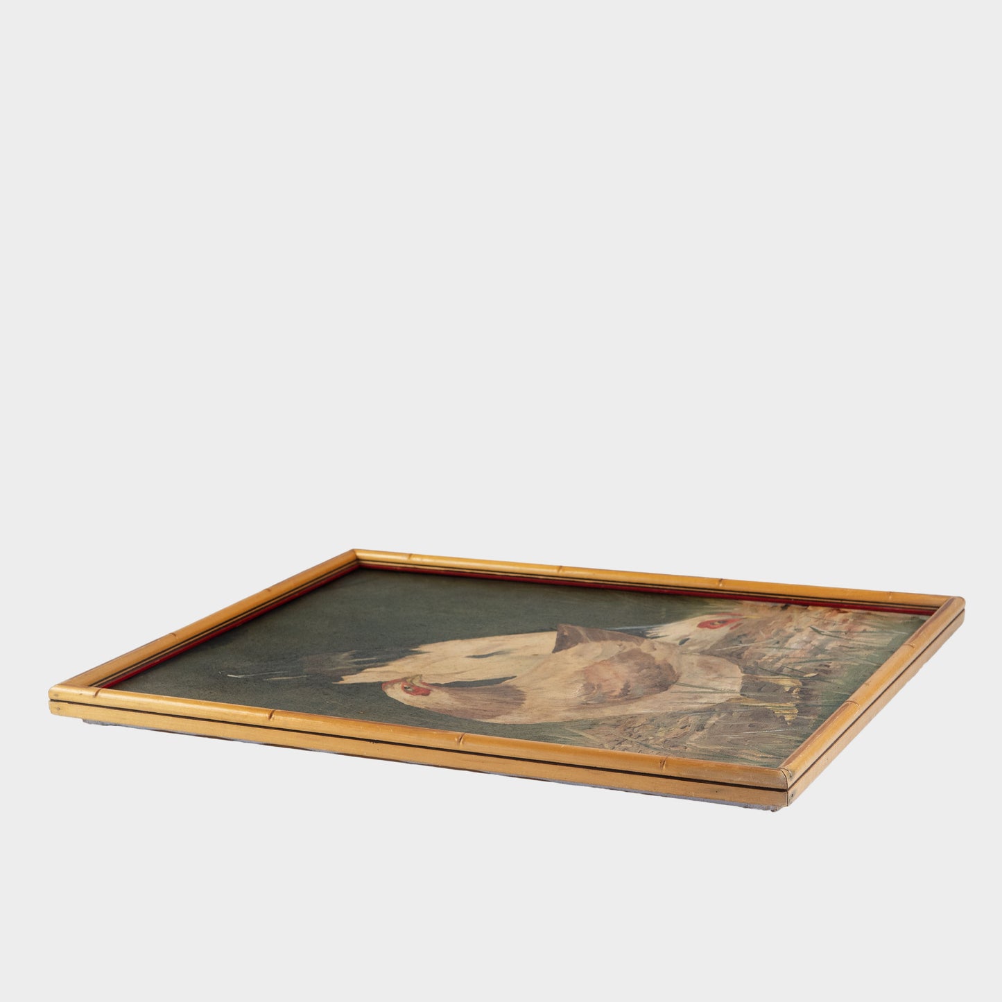Vintage Painting of Chickens