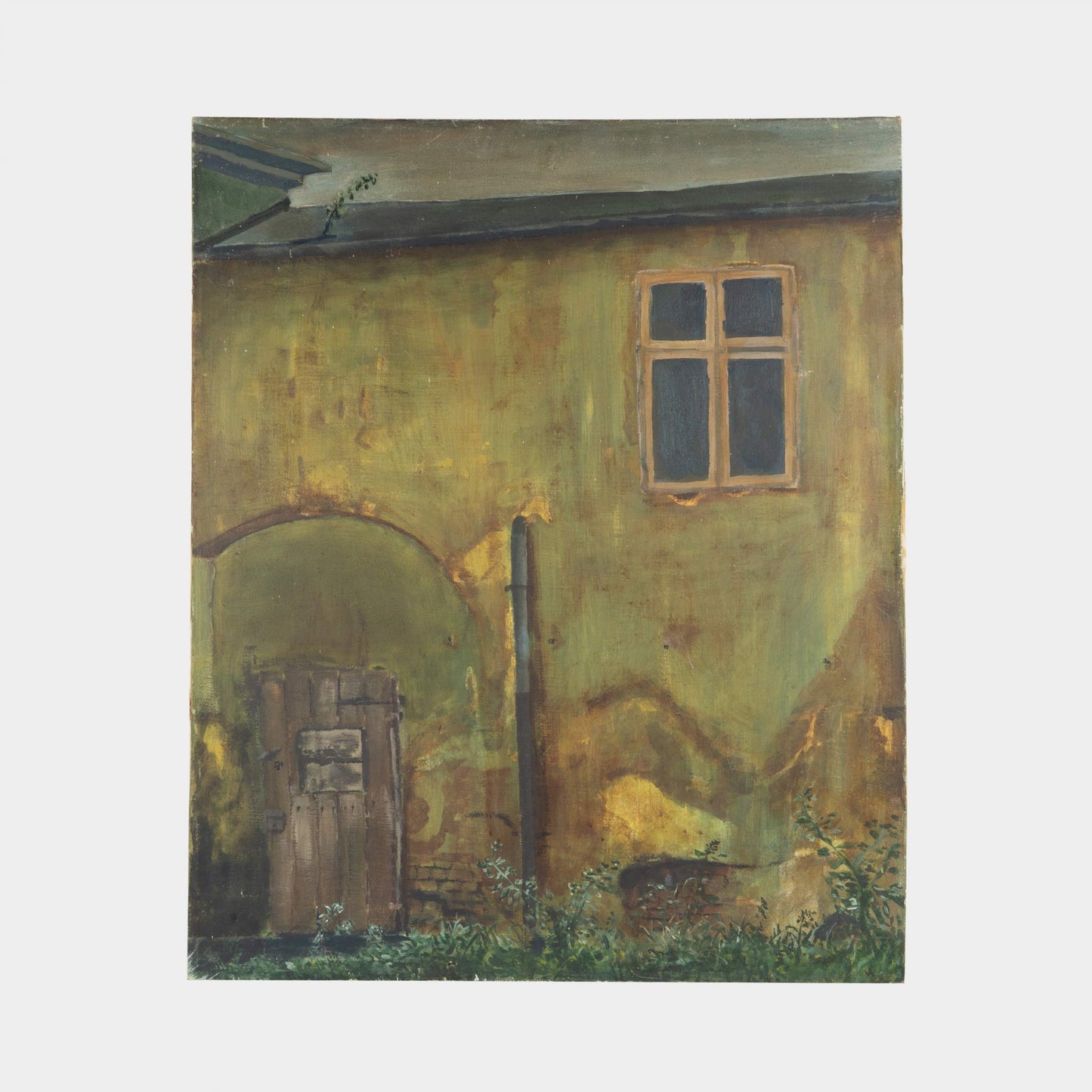 Vintage Painting of Countryside Home