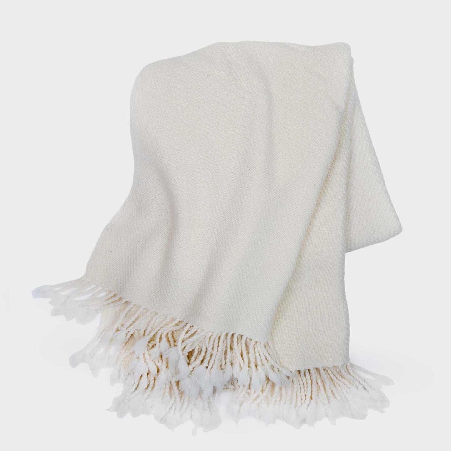 Merino Wool Blanket in Ivory