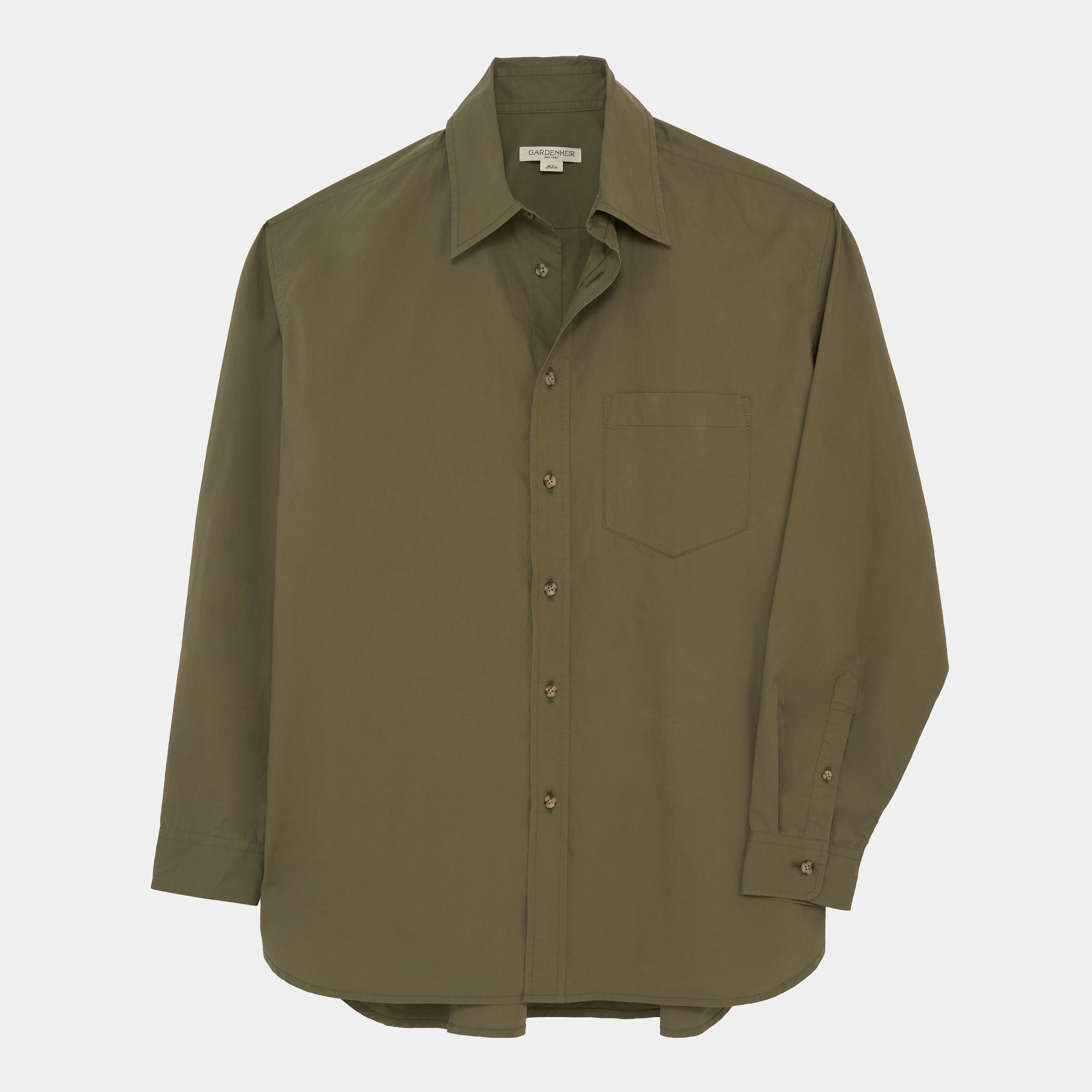 Japanese Typewriter Cotton Gardening Chemise in Moss – Gardenheir