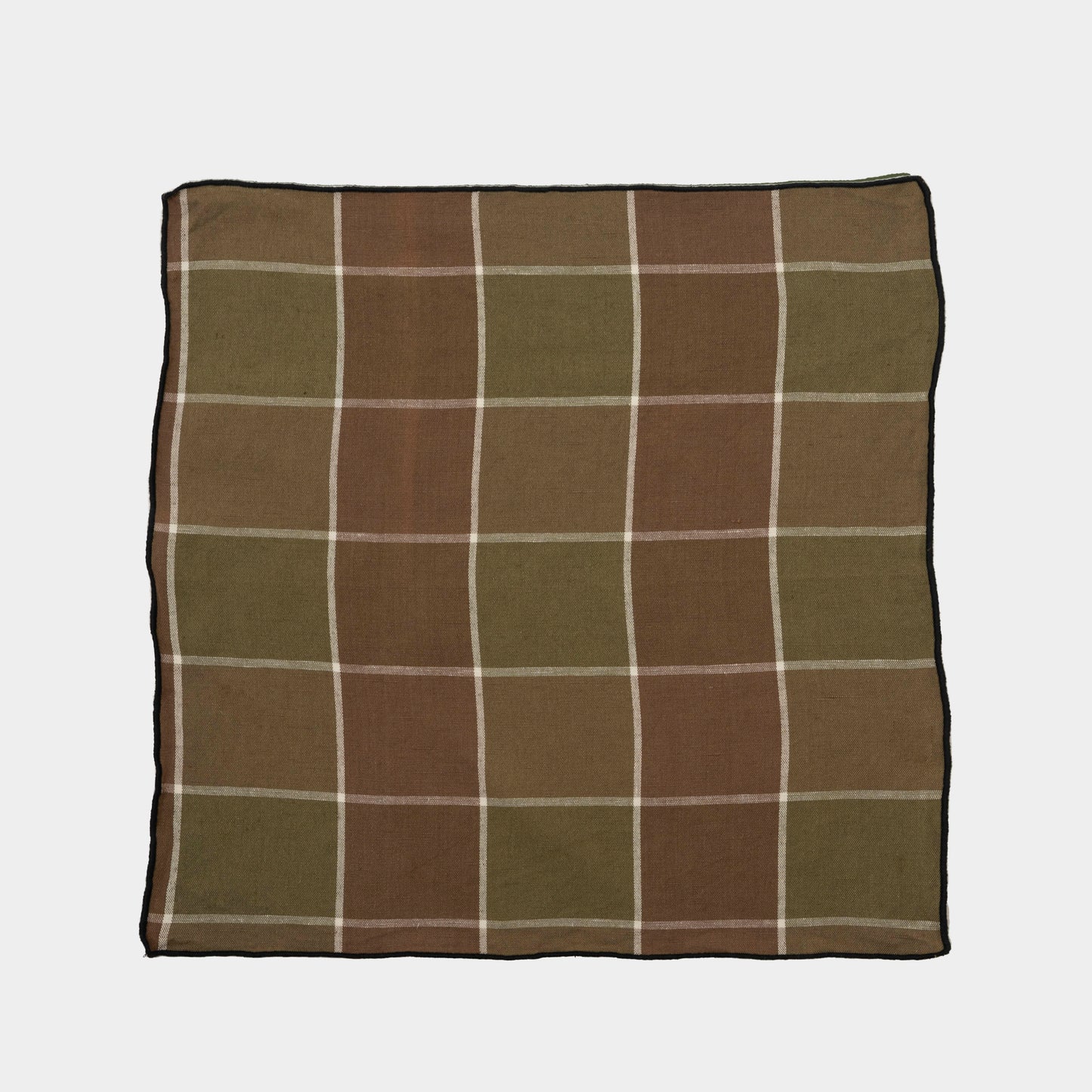 French Linen Napkin in Windowpane Plaid