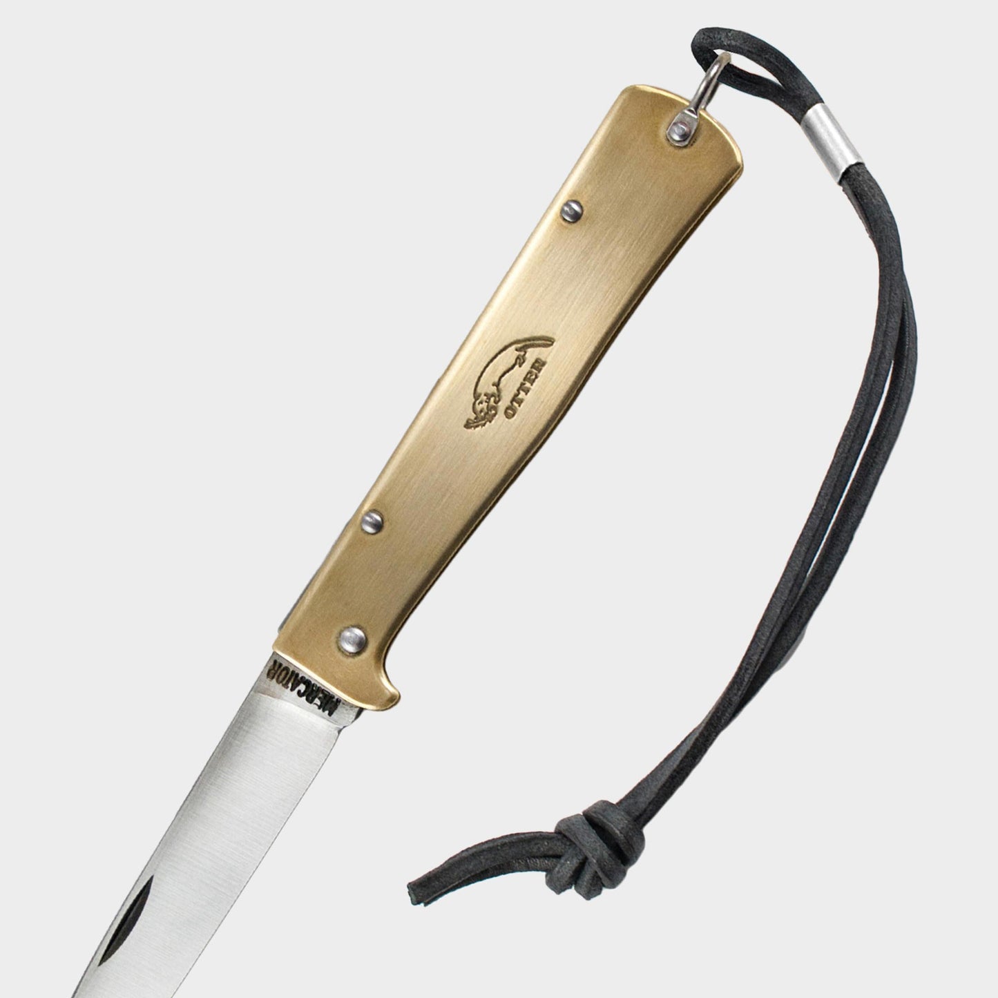 Leather Strap with Stainless Steel Sleeve for Knives