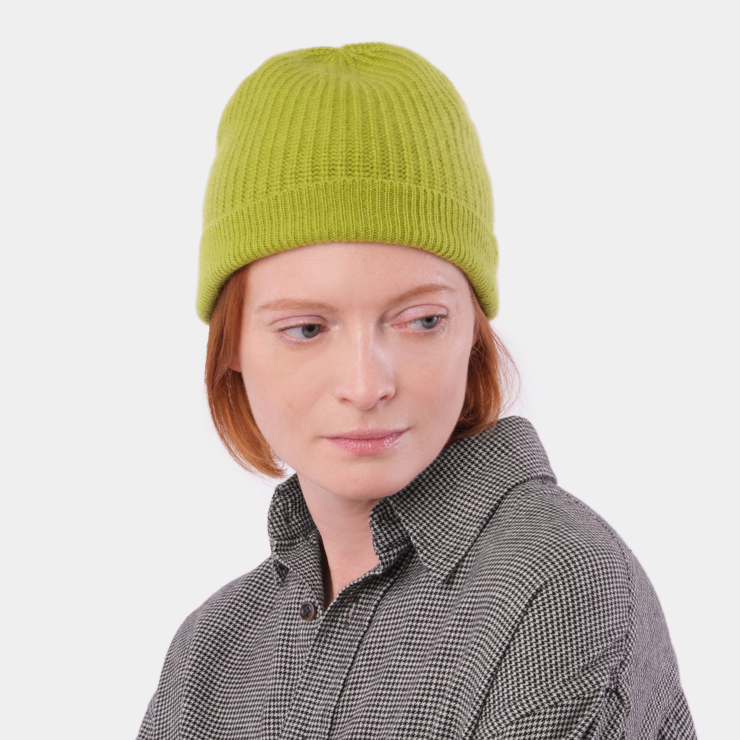 Himalayan Cashmere Fisherman Ribbed Beanie - Arboretum Palette
