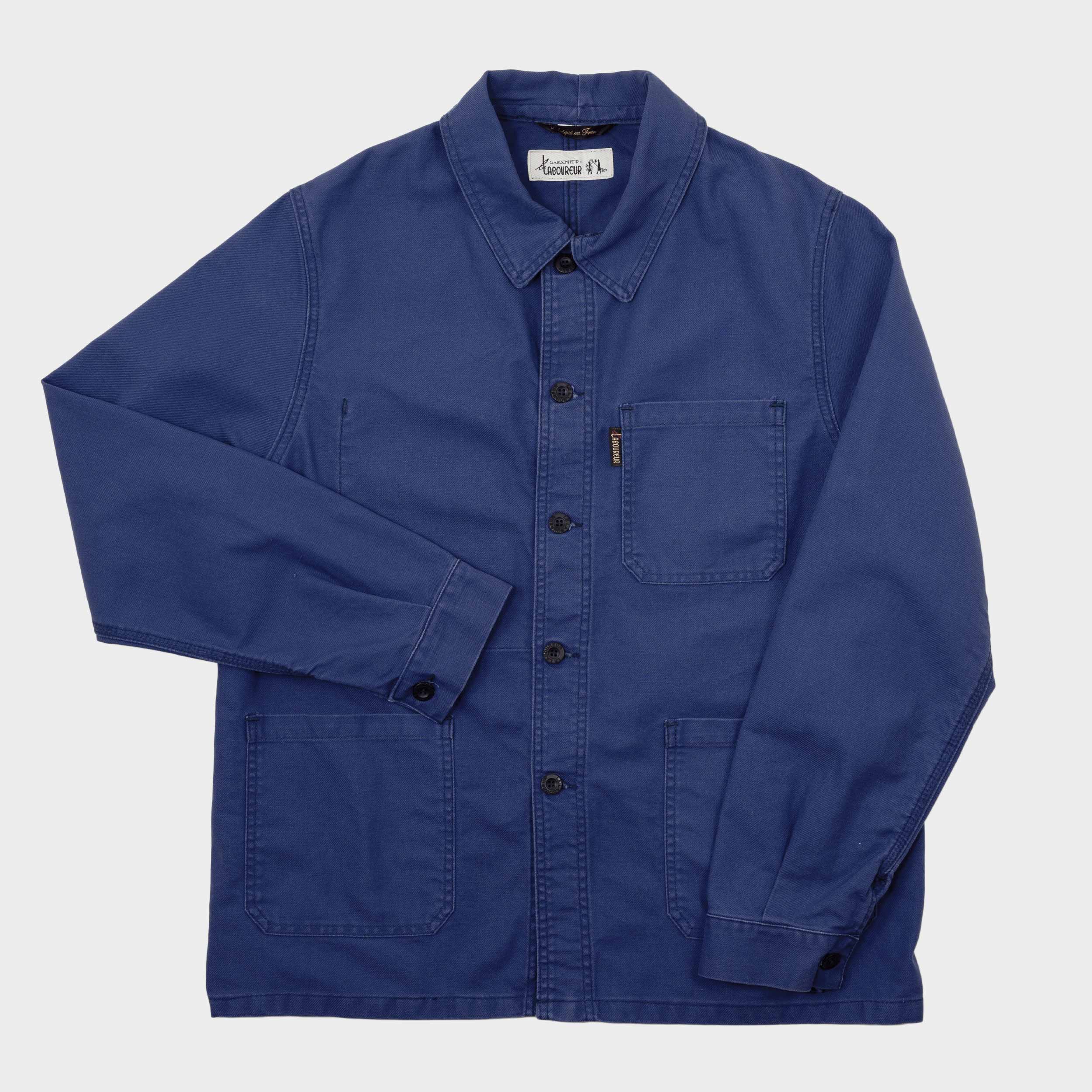 Le Laboureur x Gardenheir French Cotton Work Jacket in Stonewashed Nav