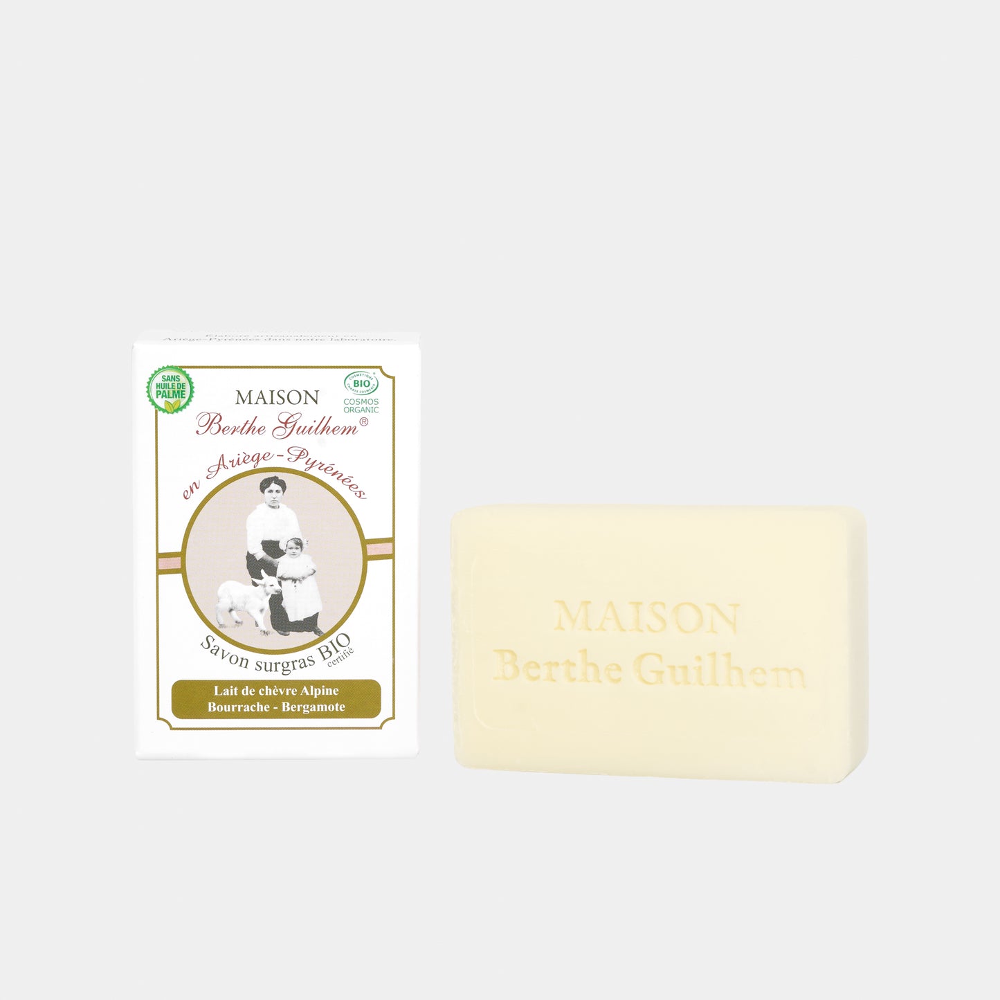 Maison Berthe Guilhem Alpine Goat Milk Soap with Borage & Bergamot