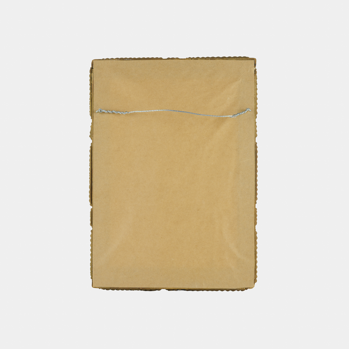 Antique Tramp Art Folk Frame (with Swordfish Lithograph)