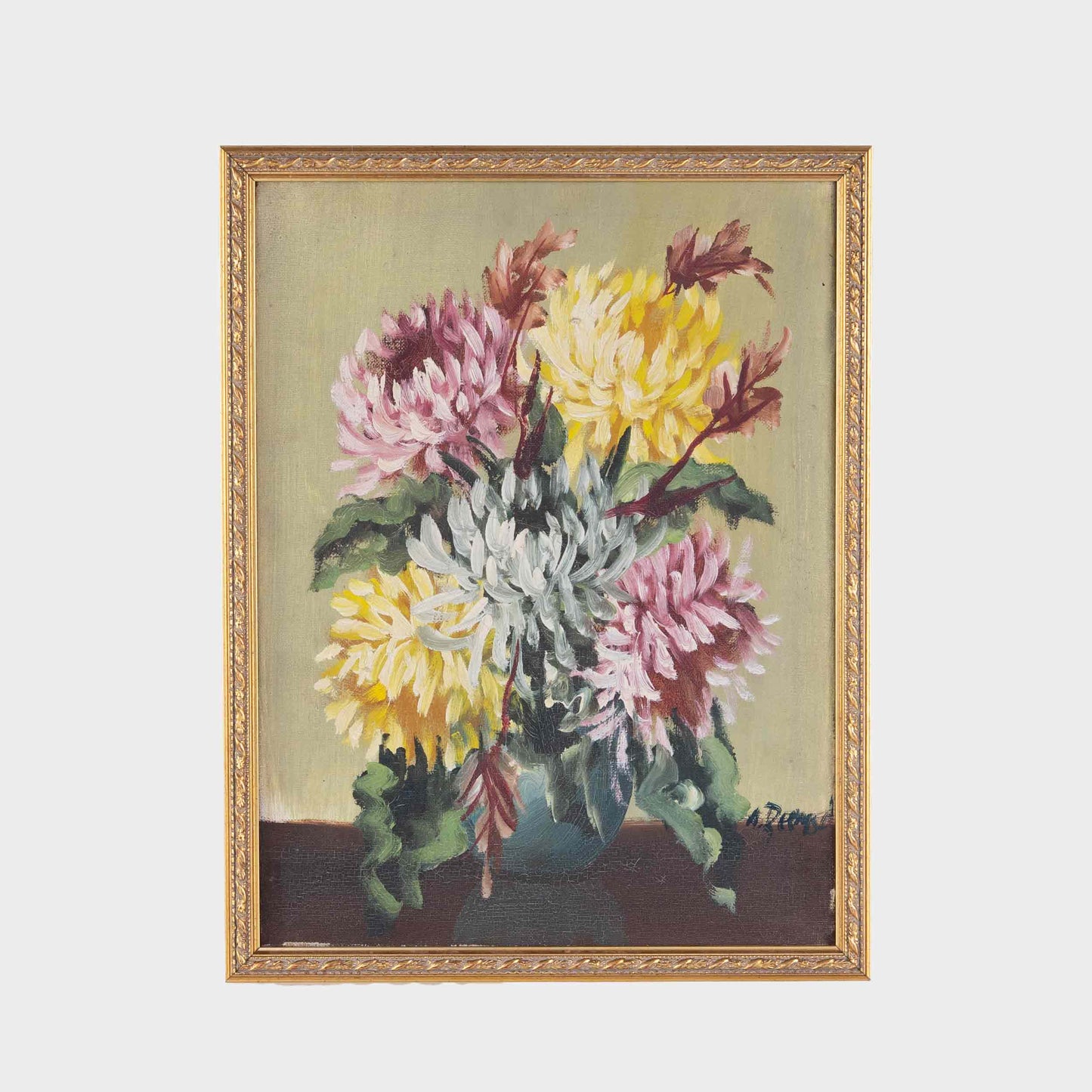 Vintage Chrysanthemum Painting