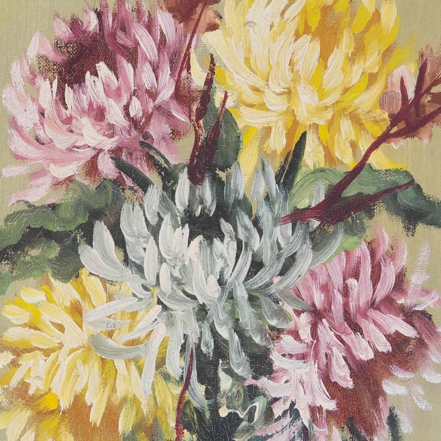 Vintage Chrysanthemum Painting