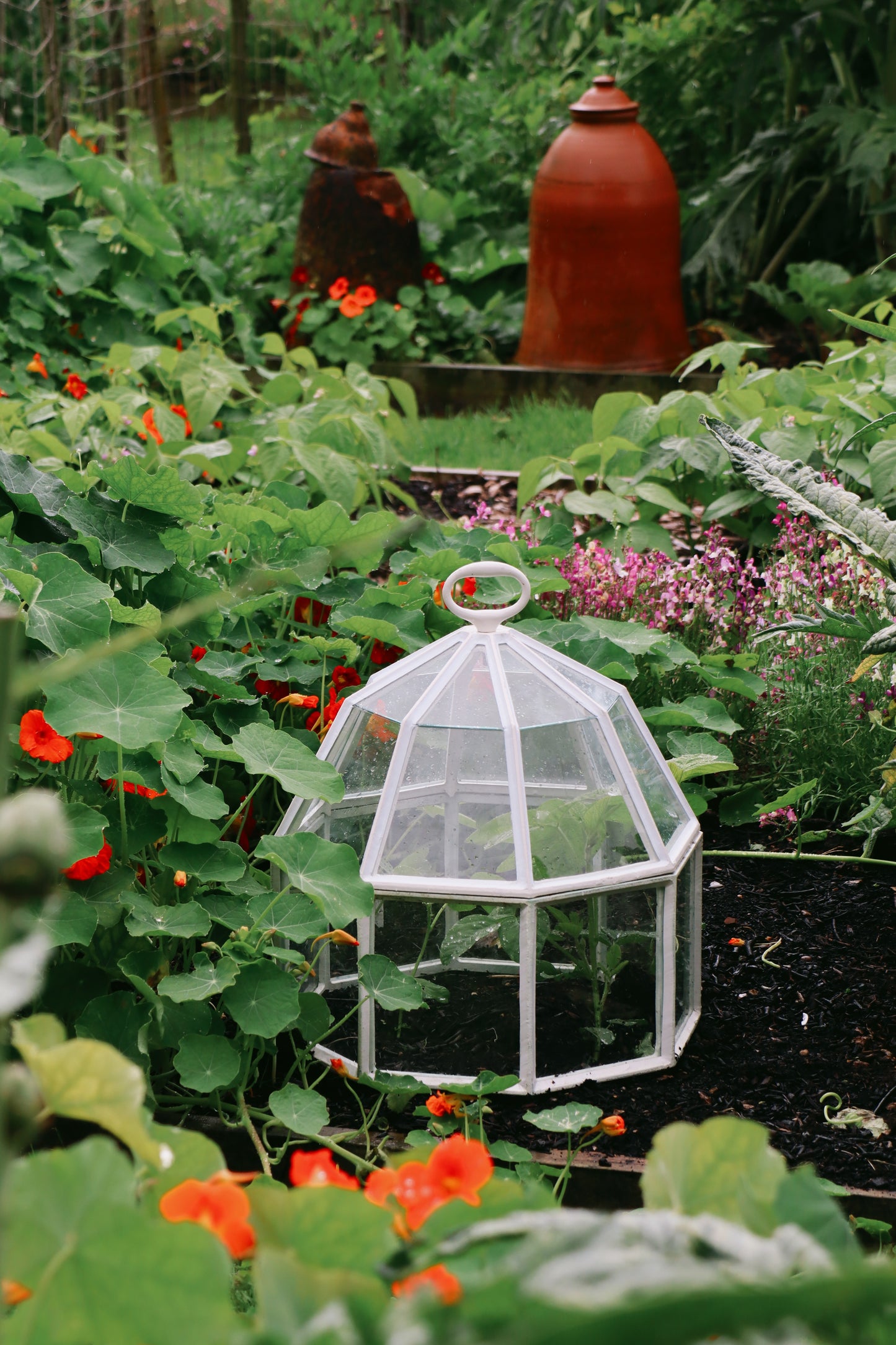 English Cast Iron Victorian Octagonal Cloche