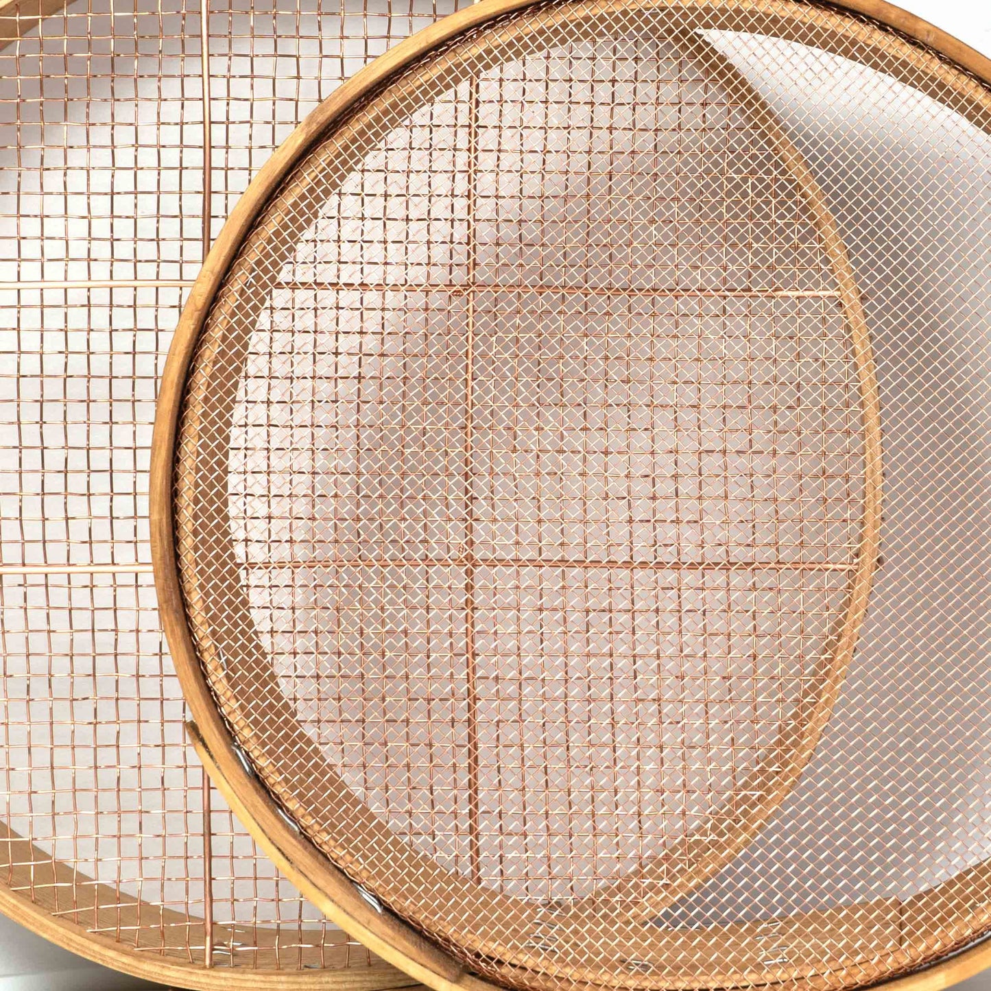 Handmade Bent Ash and Copper English Garden Riddle and Sieve