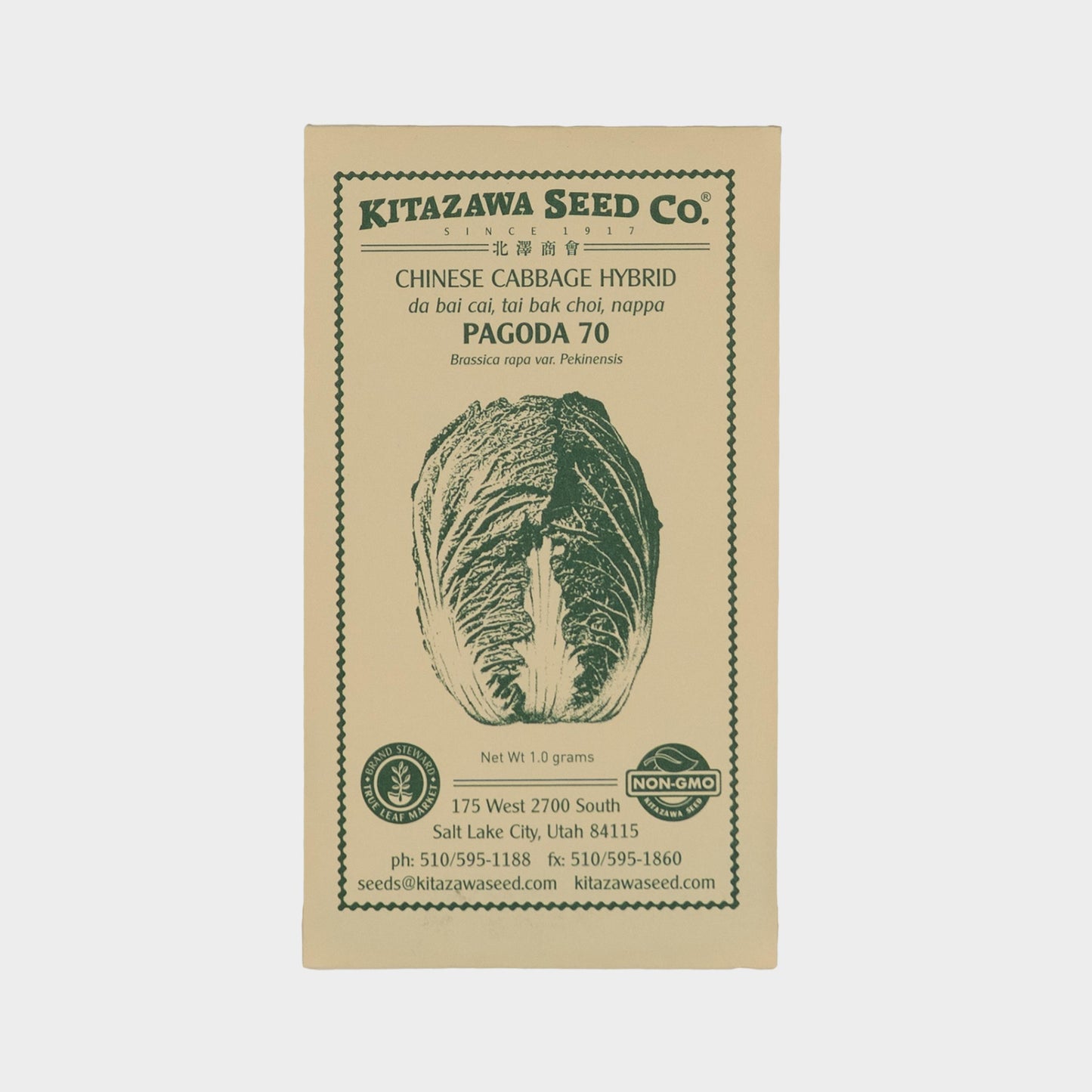 Kitazawa Chinese Cabbage Pagoda 70 Hybrid Seeds