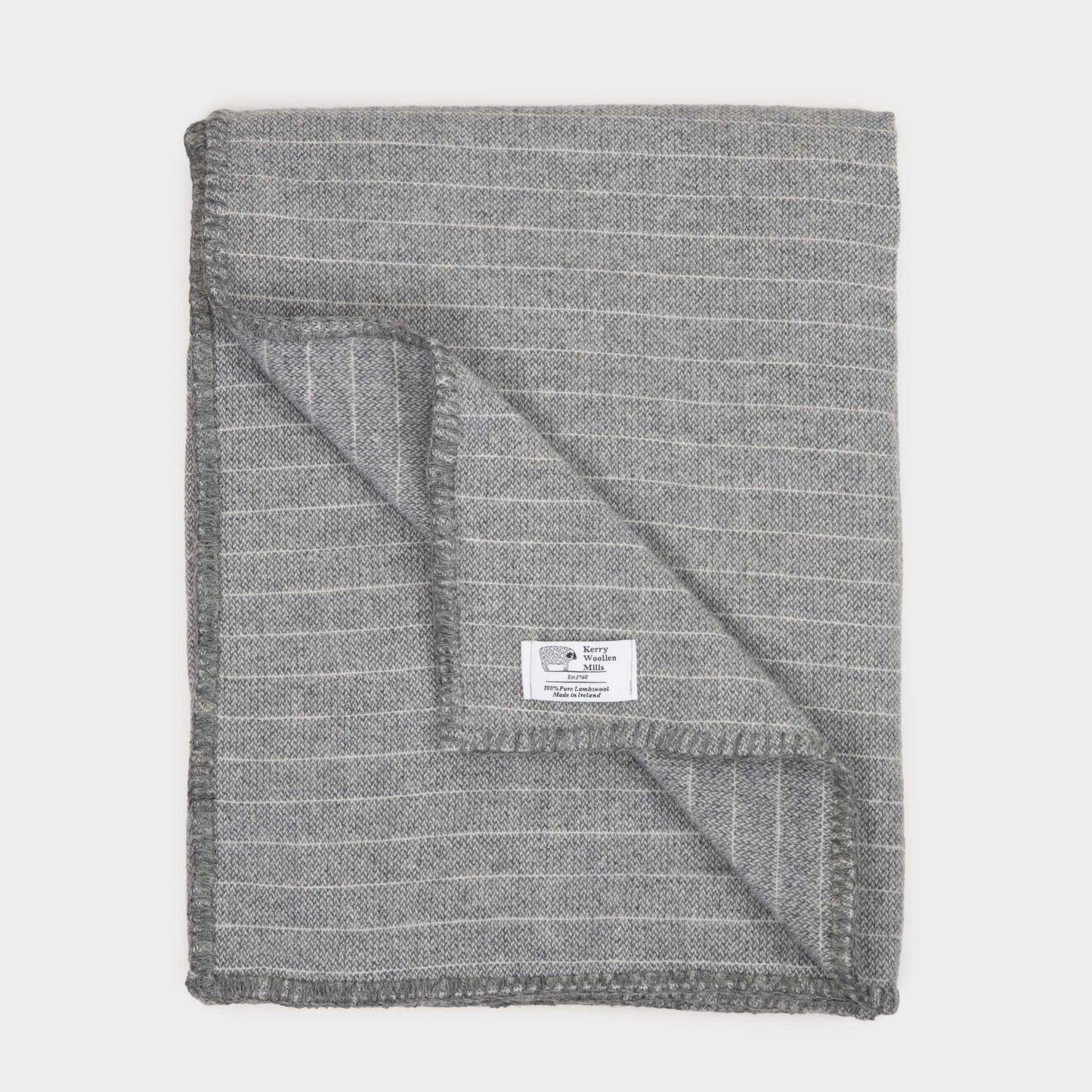 Soft Lambswool Throw - Pinstripe