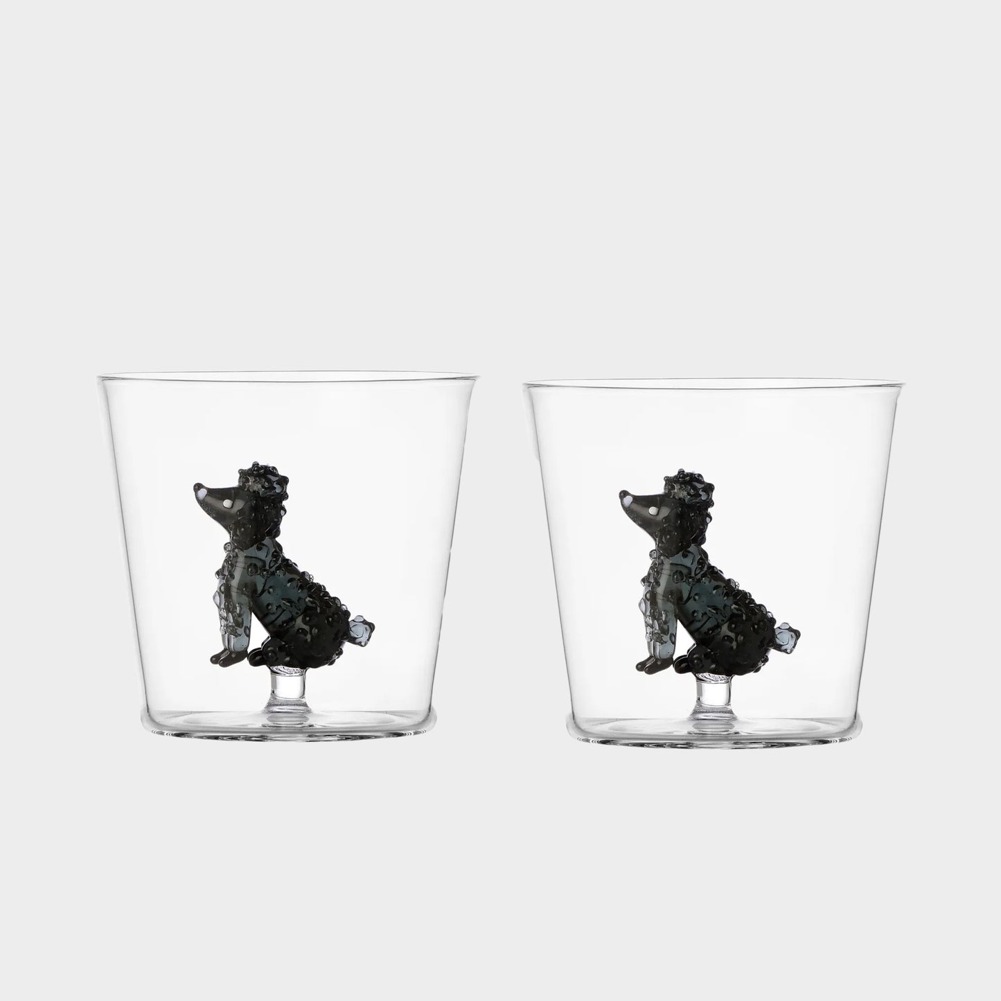 Italian Dog Glass Tumbler Set
