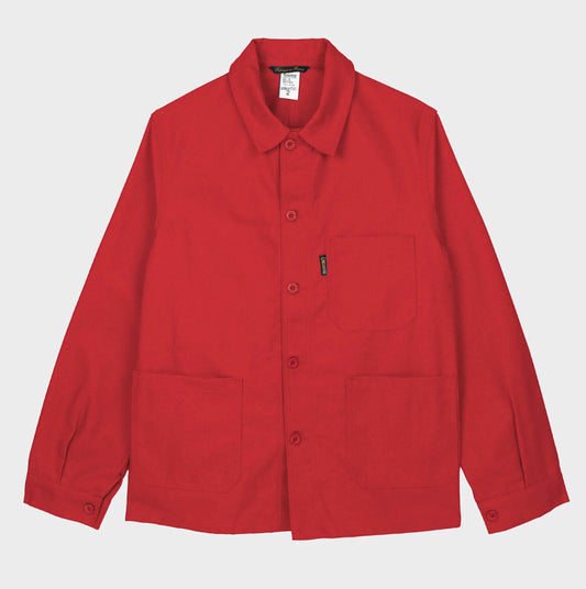 Le Laboureur French Cotton Work Jacket in Red