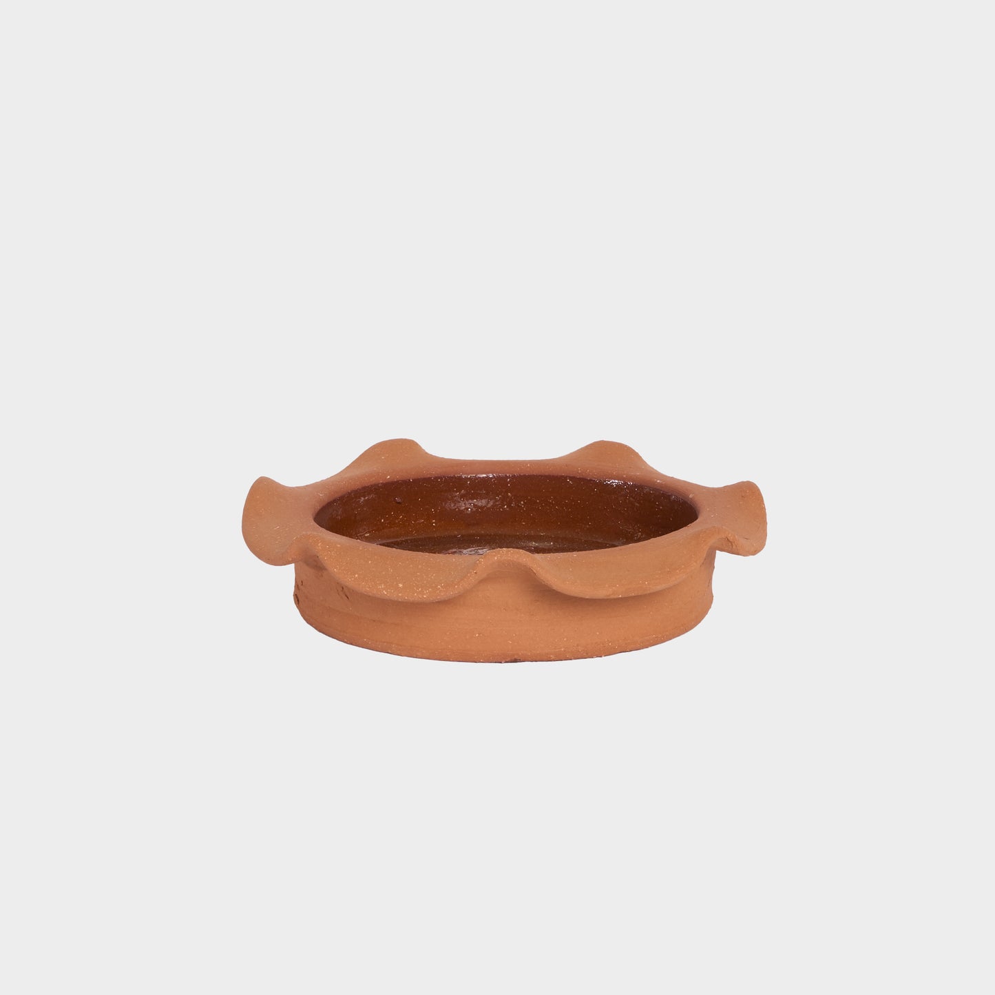 Terracotta Frilly Saucer