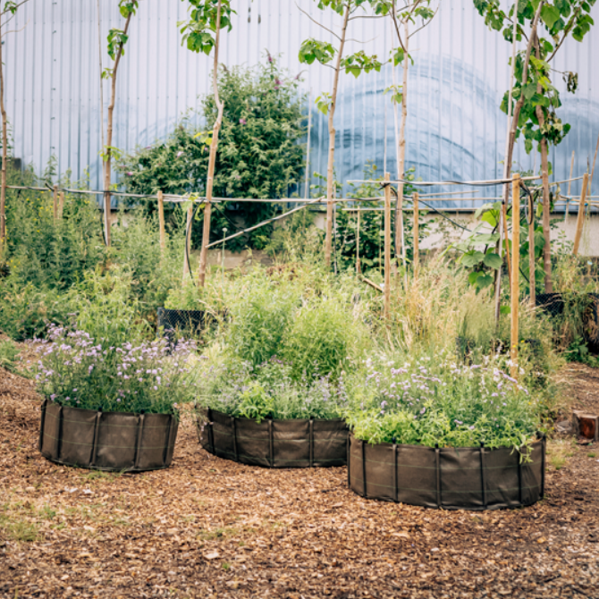 French Geotextile Portable Planter-Round