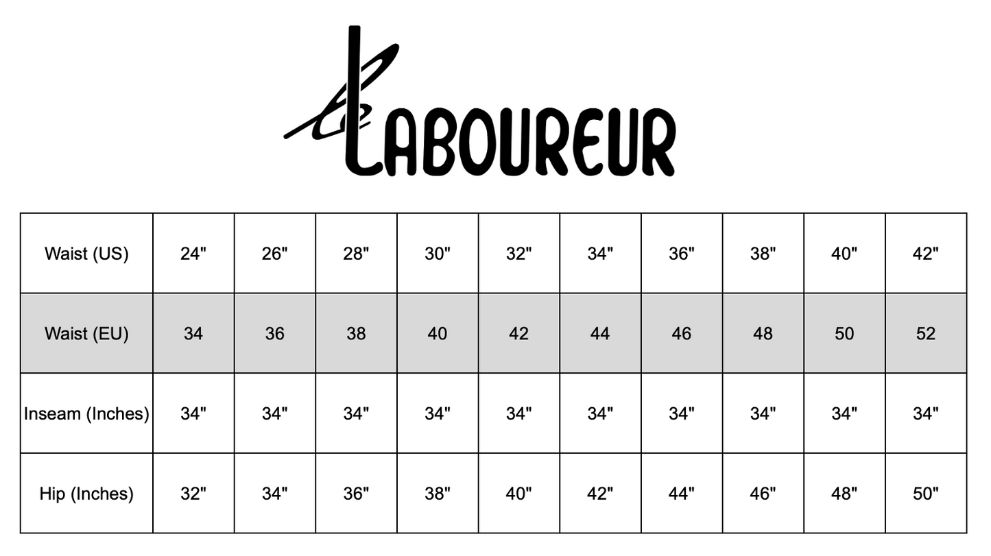 Le Laboureur X Gardenheir Fine Corduroy Work Pant in Rust